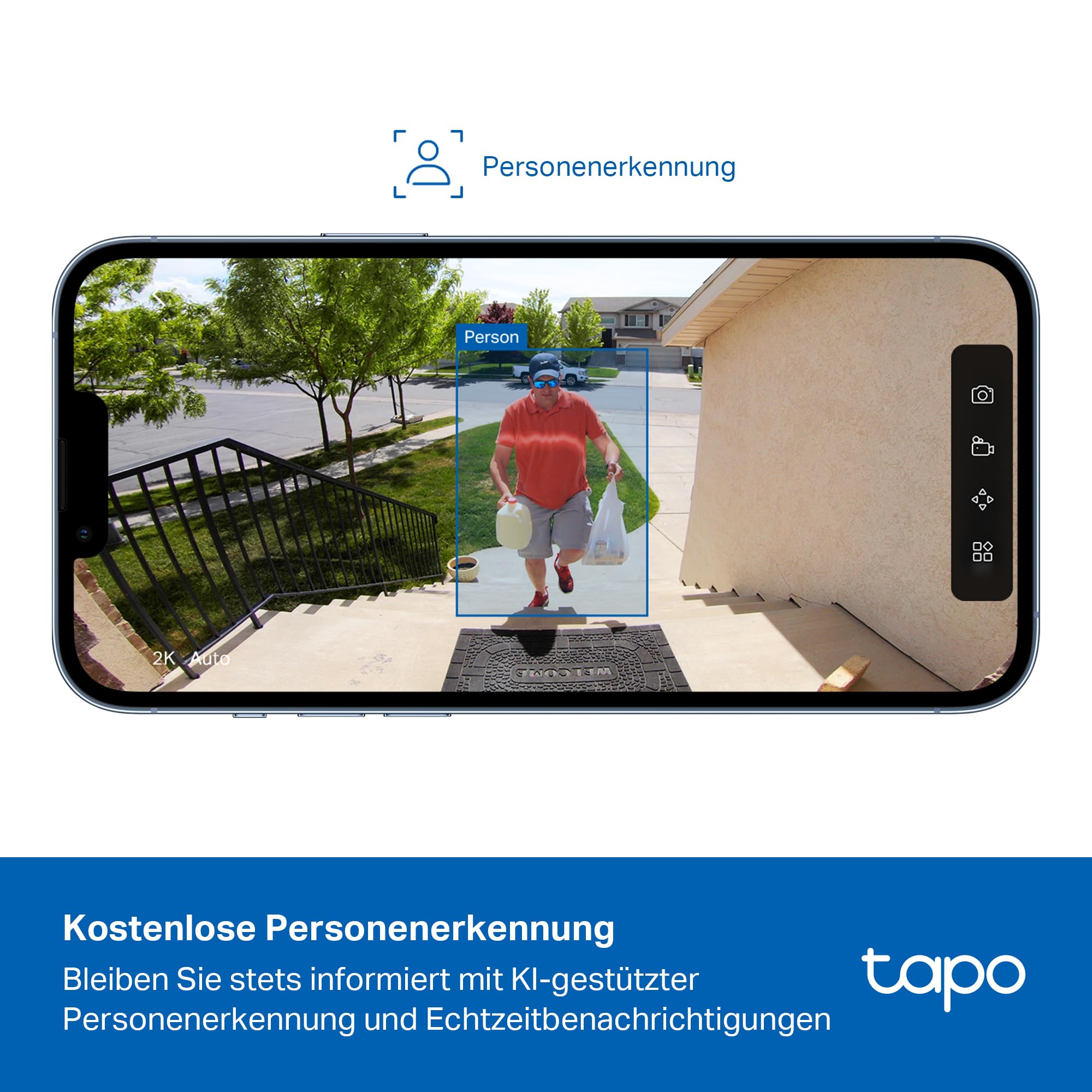 Tapo C401 KIT Solar Überwachungskamera für außen, 1080p, 180-Tage-Akku, Kabellos, Farbnachtsicht, 2,4 GHz WLAN, Zwei-Wege-Audio, KI-Erkennung, lokale microSD-Karte oder H500-Homebase