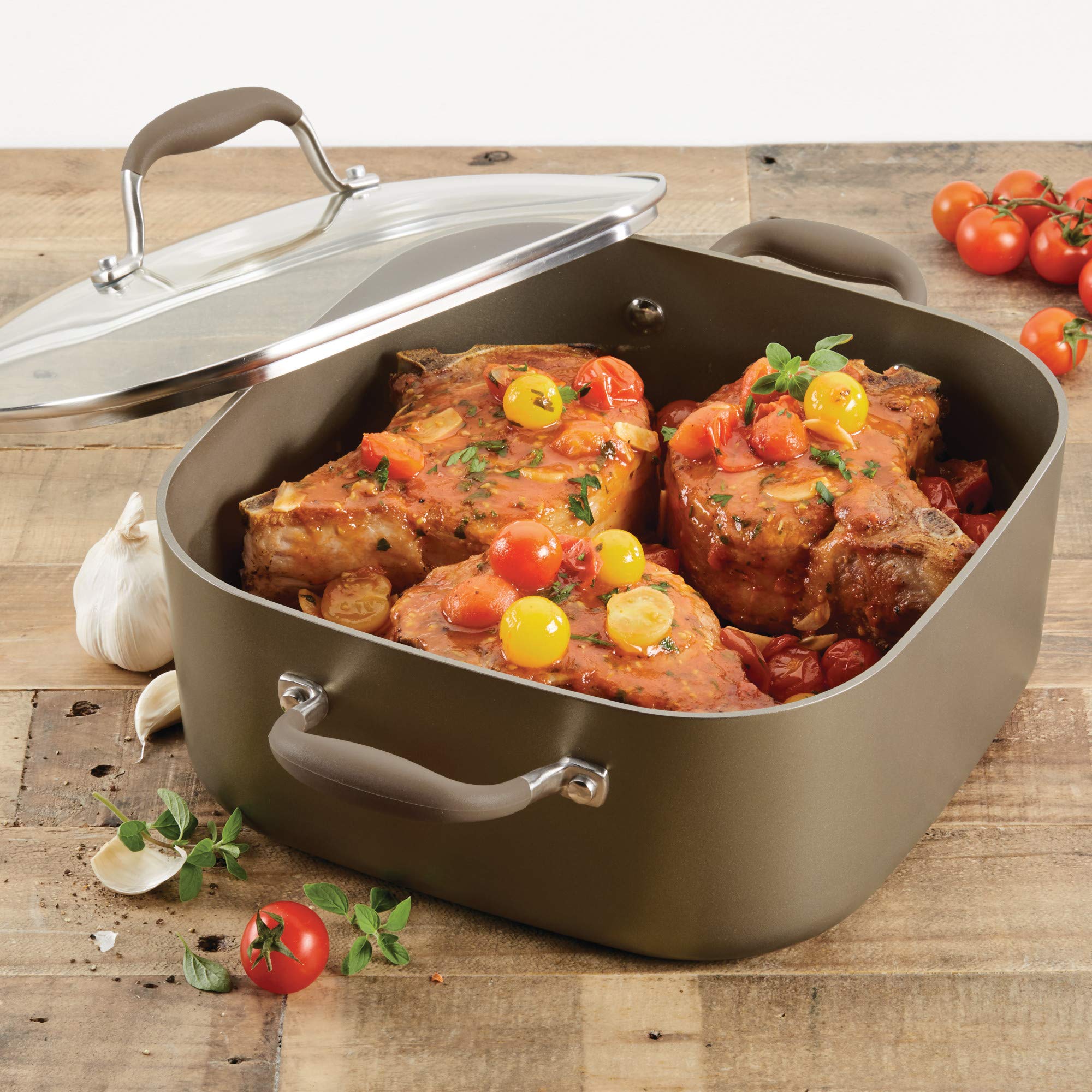 Amazon.com: 7-Quart Square Dutch Oven with Lid Umber: Home & Kitchen