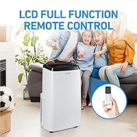 Vista 4 de Coby CBPAC815H Unidad de CA 4 en 1, calentador, deshumidificador y ventilador, 12,000 BTU Aire acondicionado portátil, blanco