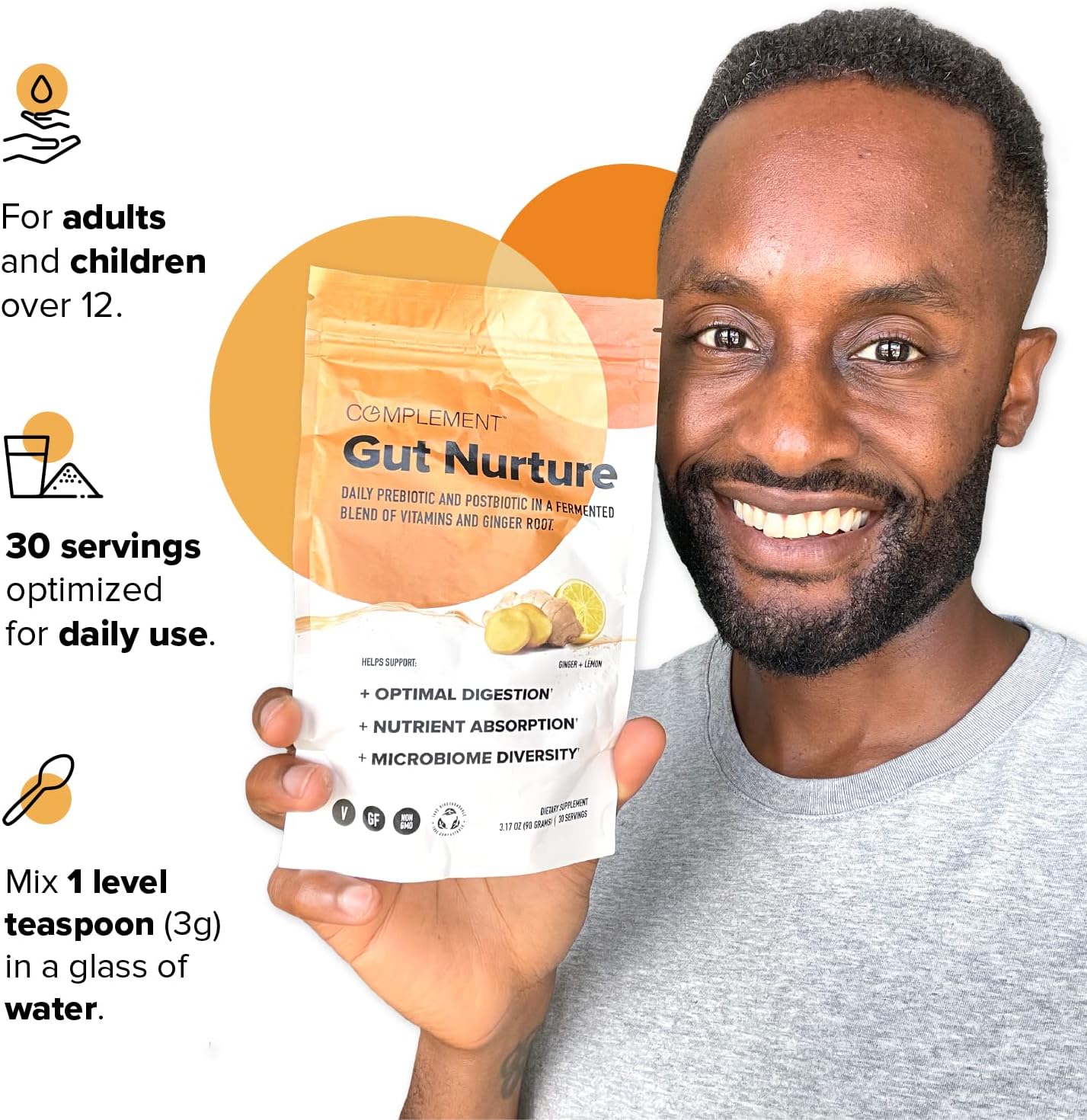 Complement Unflavored Protein & Gut Nurture Bundle – Plant-Based Protein Powder and Comprehensive Digestive Health Support