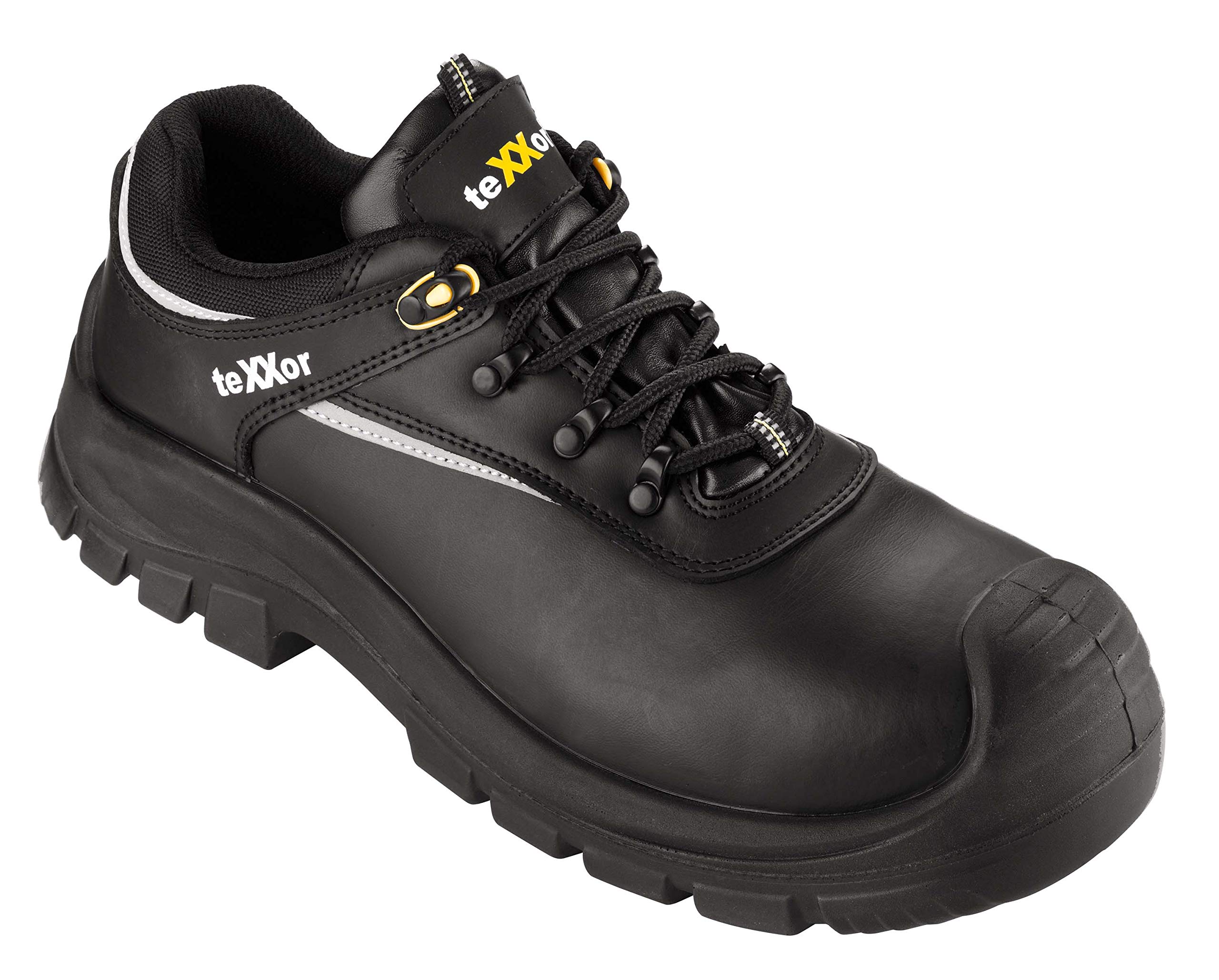 teXXor® S3-Sicherheitshalbschuhe COLMAR, schwarz/schwarz, Gr. 47