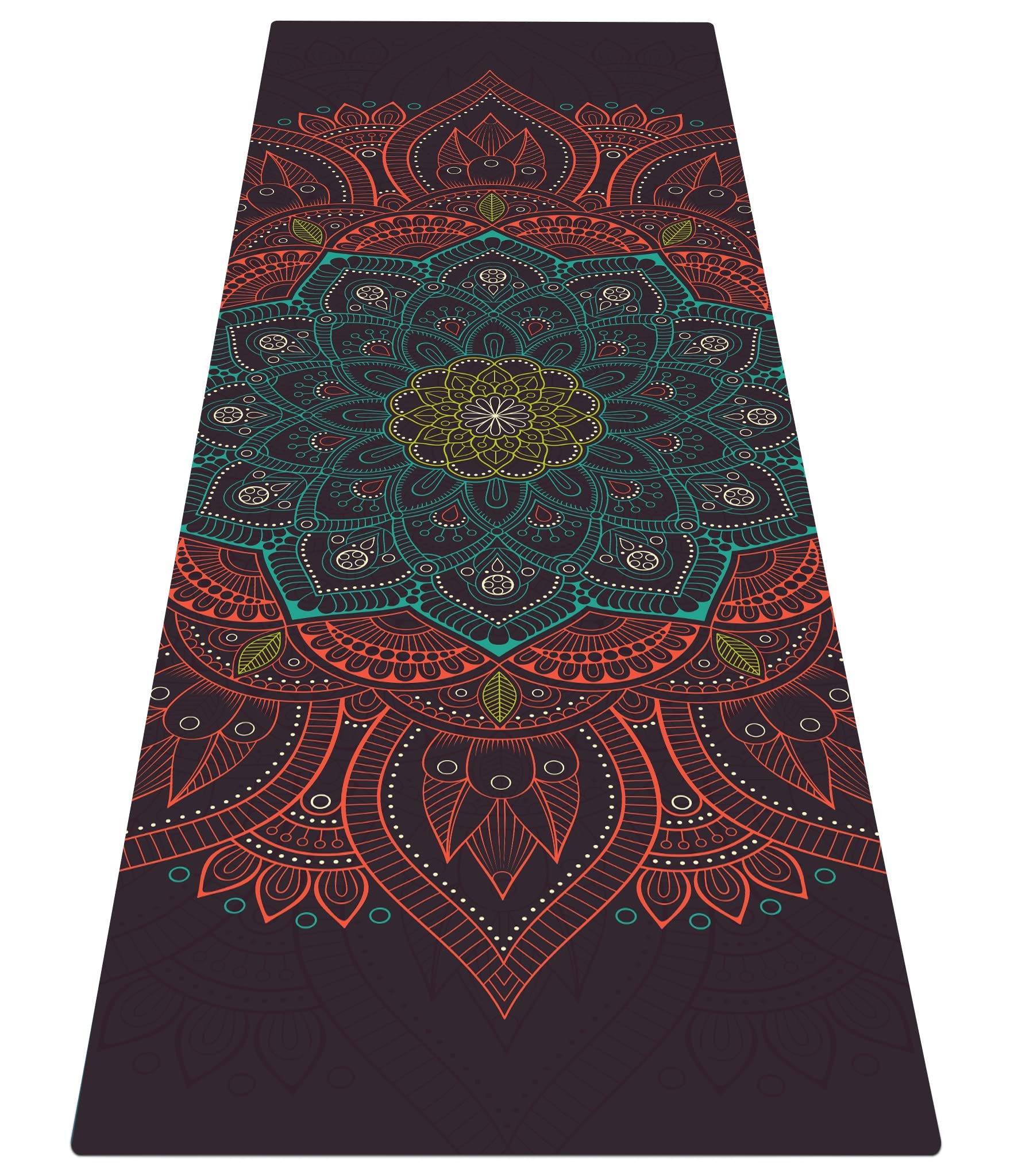 Keolorn Printed Non Slip Suede Rubber Yoga Mats Exercise & Fitness Mat for All Types of Yoga, Pilates & Floor Workouts