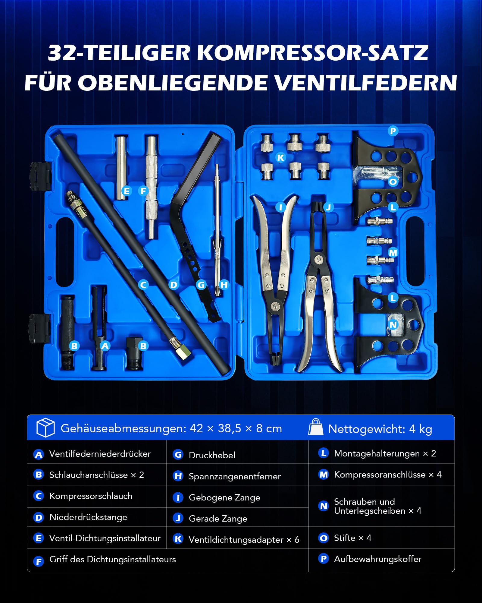 DAYUAN 11 stuks universele ventielschachtafdichtingen, demontagetang