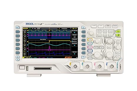 RIGOL DS1104Z Plus Digital Oscilloscope, 4 Channels, 100MHz, 1Gsa/s, 24Mpts, 30000wfms/s, Free Trigger and Decoding