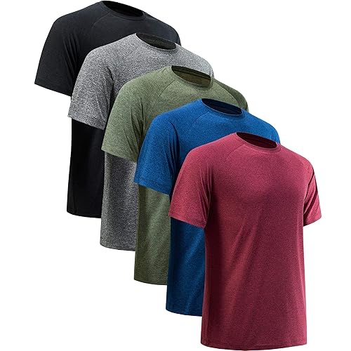 Workout Shirts for Men Short Sleeve Quick Dry Athletic Gym