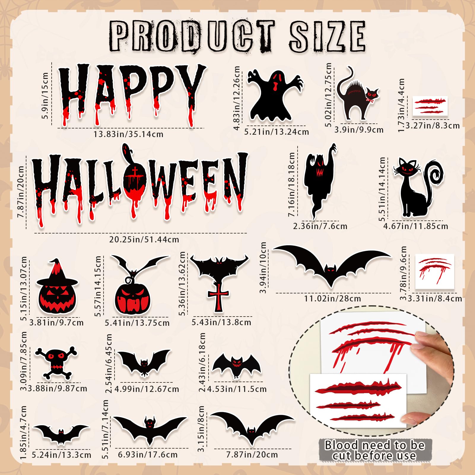 26 Chauves-souris Magnétiques Halloween – Déco Porte De Garage – Aimants Noirs