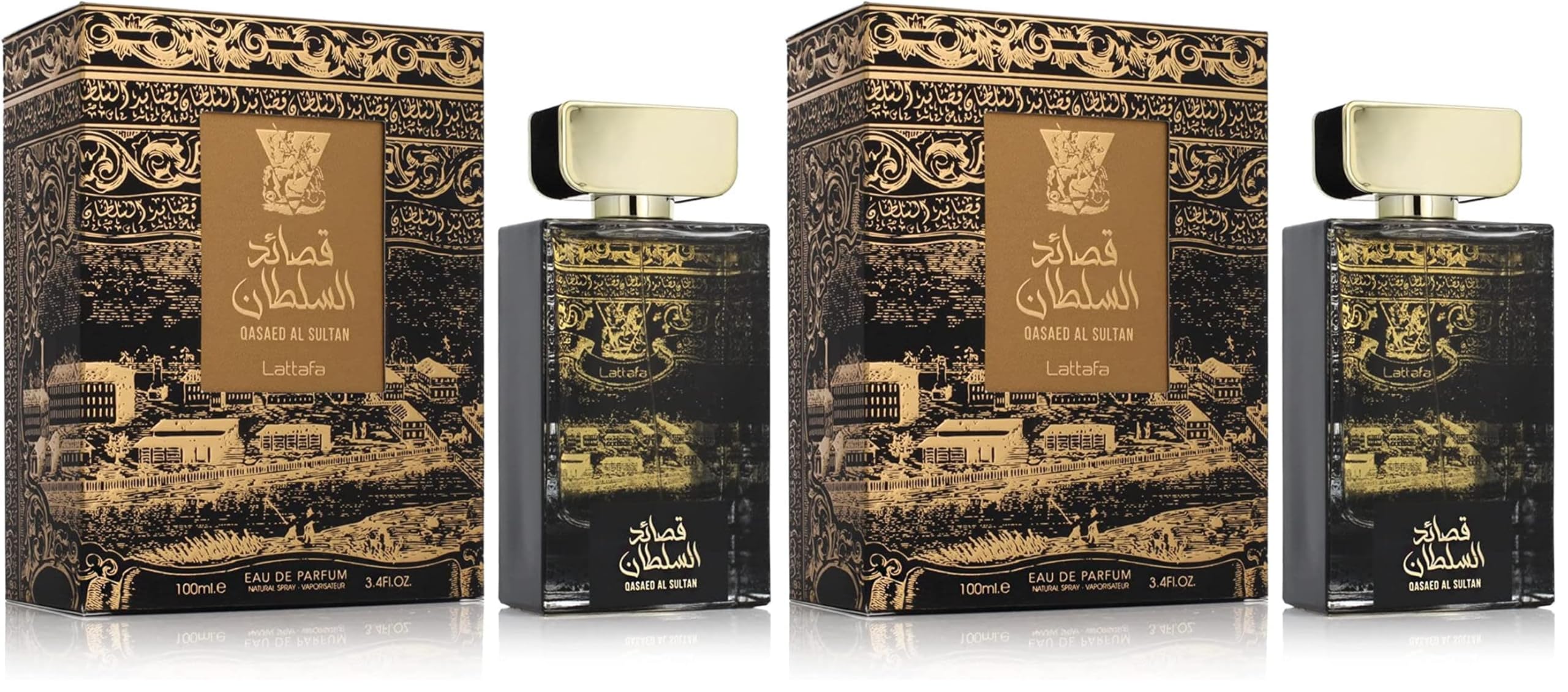 Lattafa Qasaed Al Sultan Unisex Eau de Parfum Spray, 3.4 Fl Oz