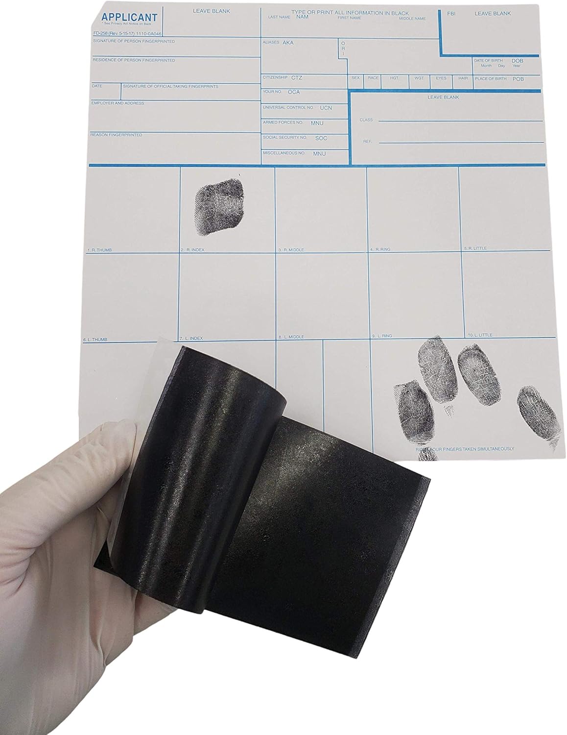 Crime Scene Ink 800 Large Single use Strips - The 800 Strips Peel Open to Become 1600 Inked Strips, Easy Clean up - 3 x 5 Size