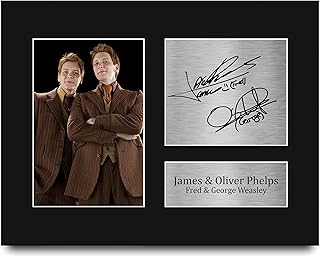 HWC Trading James & Oliver Phelps Harry Potter Fred & George Weasley Gifts Printed Signed Autograph Picture for Movie Memorabilia Fans - US Letter Size