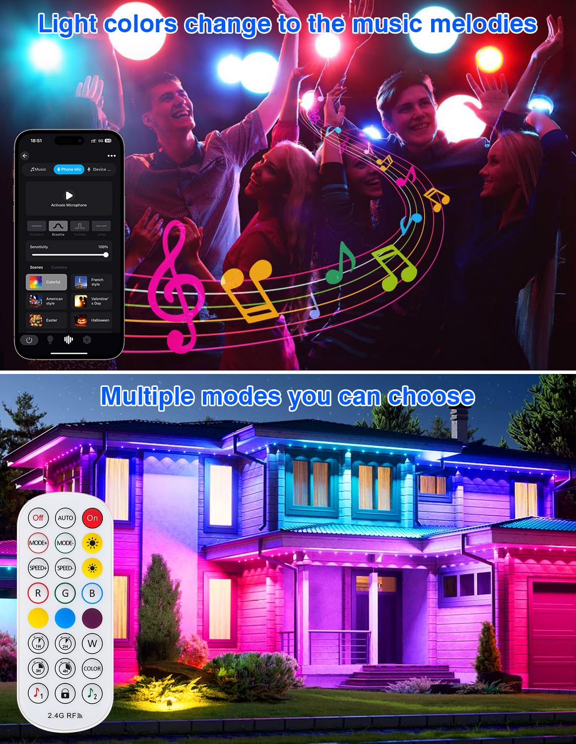 NATPOW Faretti da Esterno Giardino RGB, 4 Pezzi Lampioni da Giardino RGB con Telecomando e Bluetooth, Impermeabile IP65 Faretti Esterno Smart per Terrazza, Albero, Sentieri