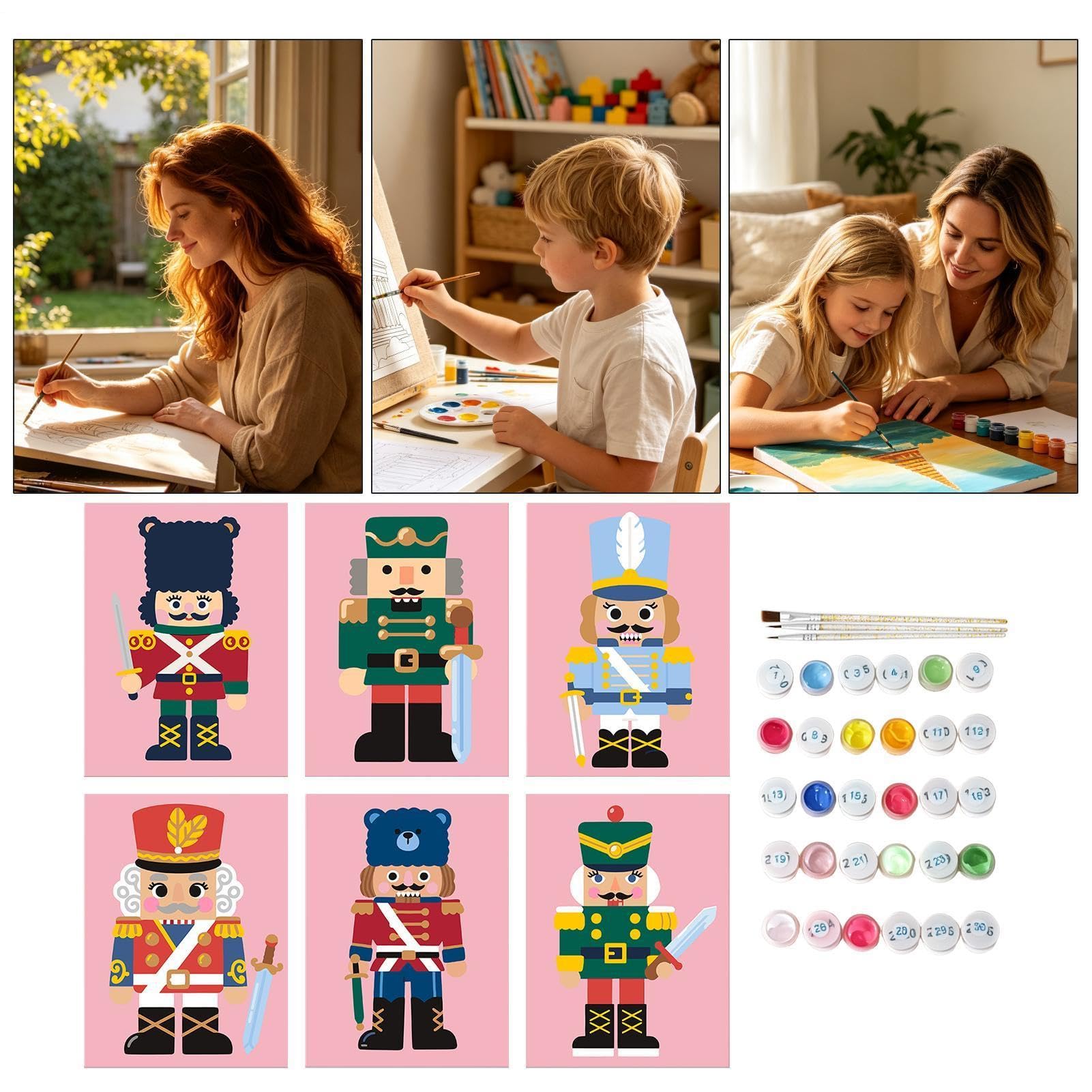 por números infantil 6 Piezas Manualidades De Colorear DIY Juguetes