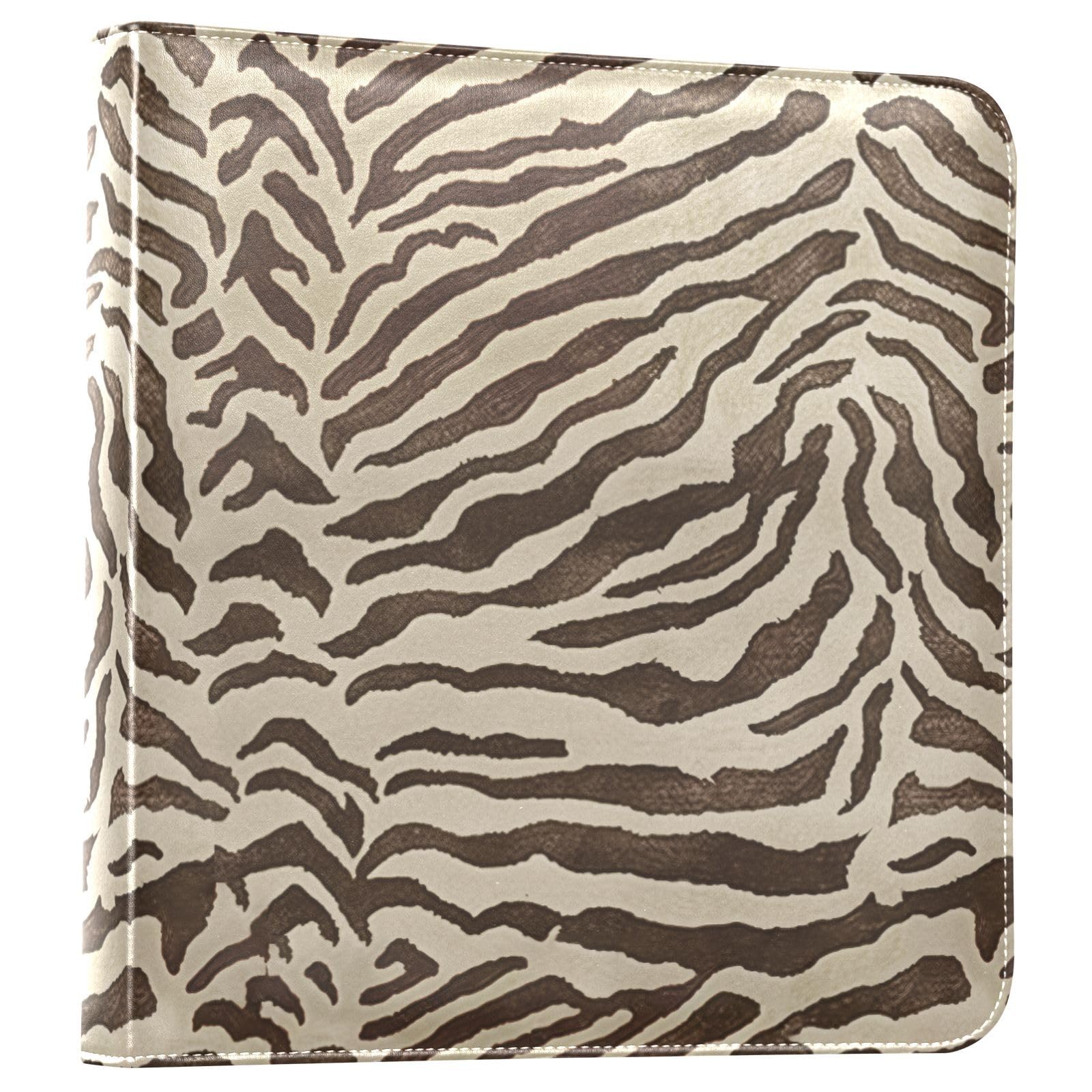 Vintage Tan Zebras Ukryj album fotograficzny ze skóry PU