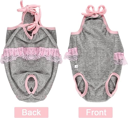 Miniatura 3 de OOkipup Pañal sanitario para perrito con correa ajustable, pantalones con tirantes para chica, peluche de perro joven, corgi, bulldog francés,