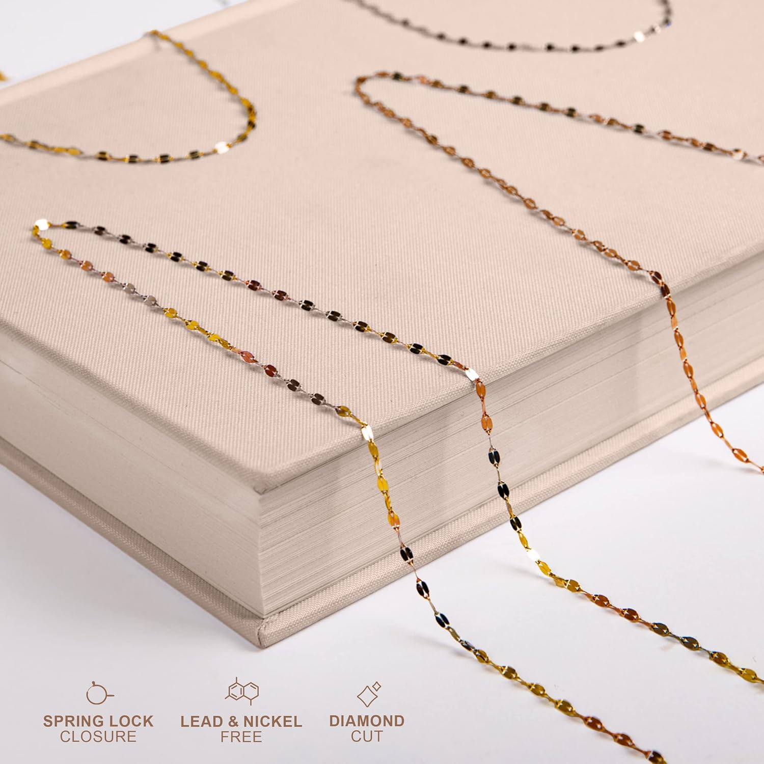 PORI JEWELERS 10K Solid Gold 2.0MM Diamond Cut Mirror Chain Necklace or Anklet - Unisex Sizes 10"-30" - Yellow, White, Rose or 3 Tone - Image 4