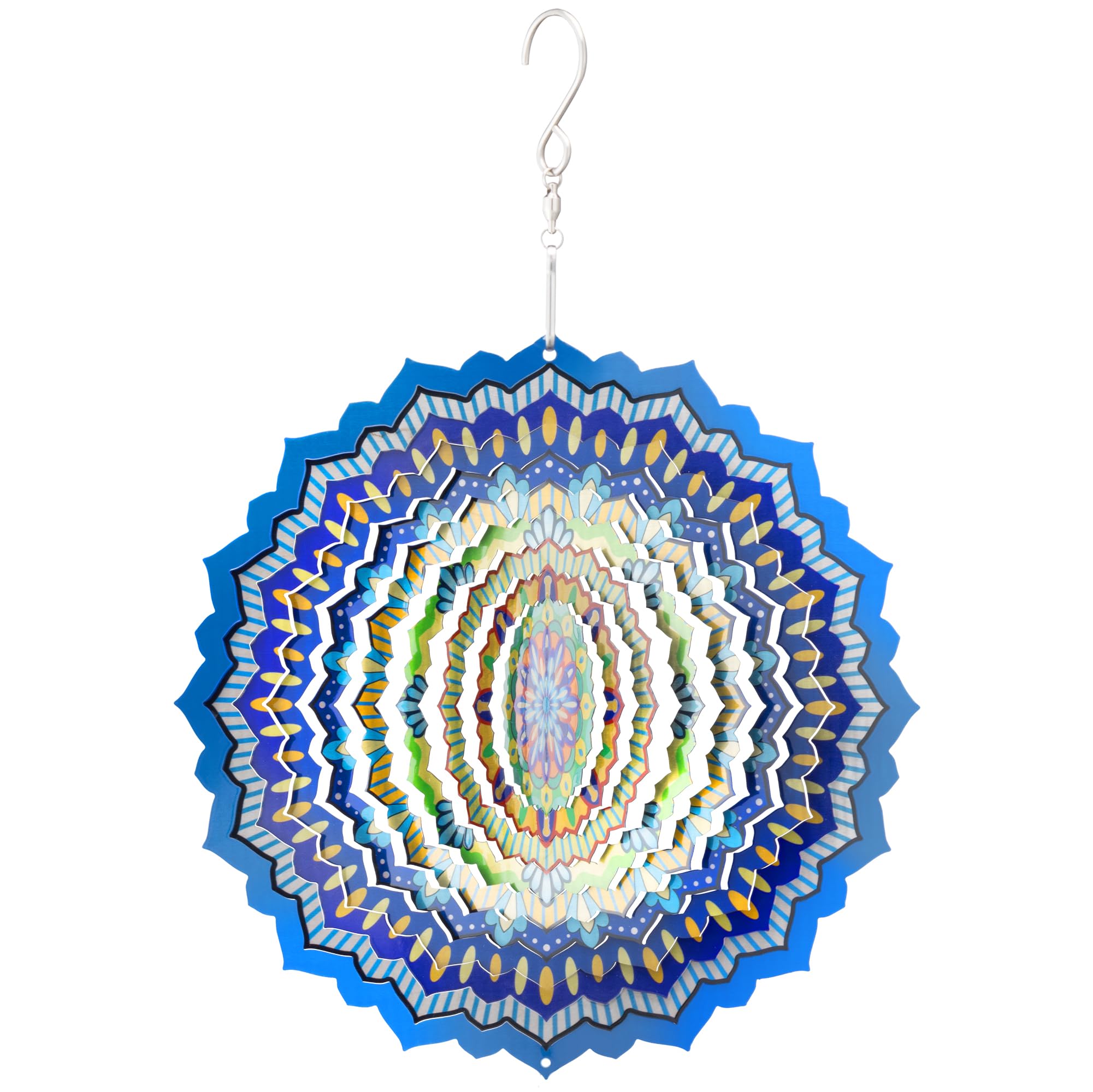 Navaris Garden Wind Spinner - Hanging Ornaments & Windmill Spinners - Kinetic Pinwheel Wind Mill - Outdoor Windmills for the Garden, Trees, Balcony for Men and Women