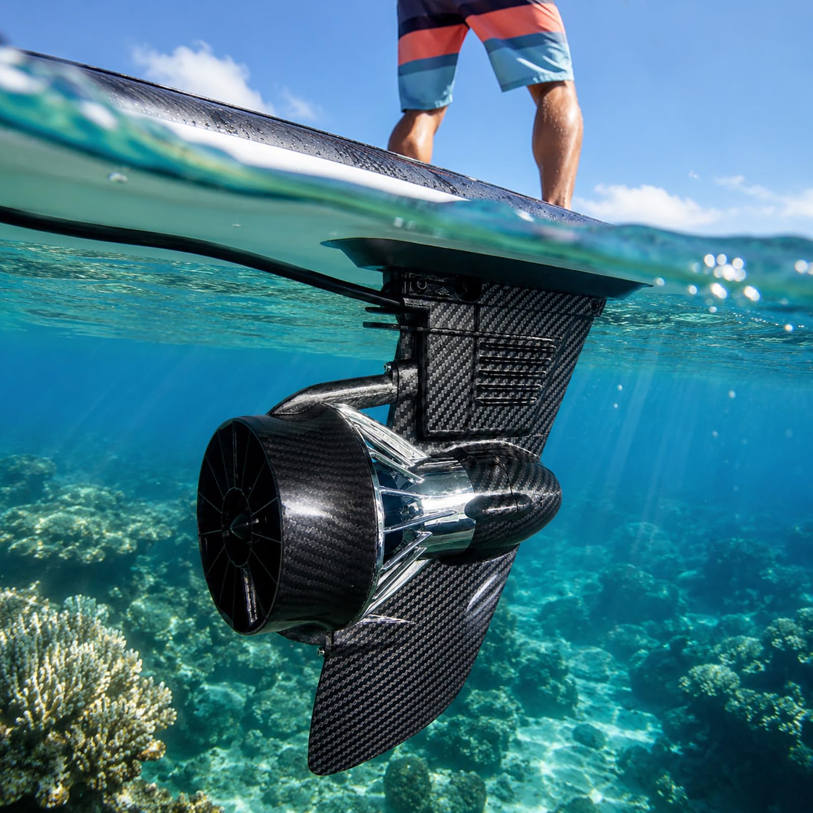 Motor Eléctrico para Tabla SUP, Kit Motor Paddle Surf con Maletín de Transporte y Hélice de Repuesto