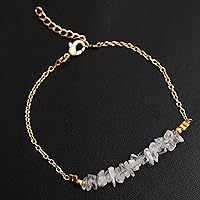 Vista 21 de Gempires Natural Chips Bar Bracelet, Energy Healing Crystals, Birthday, Gift for Her, Gemstone Jewelry 8 inch