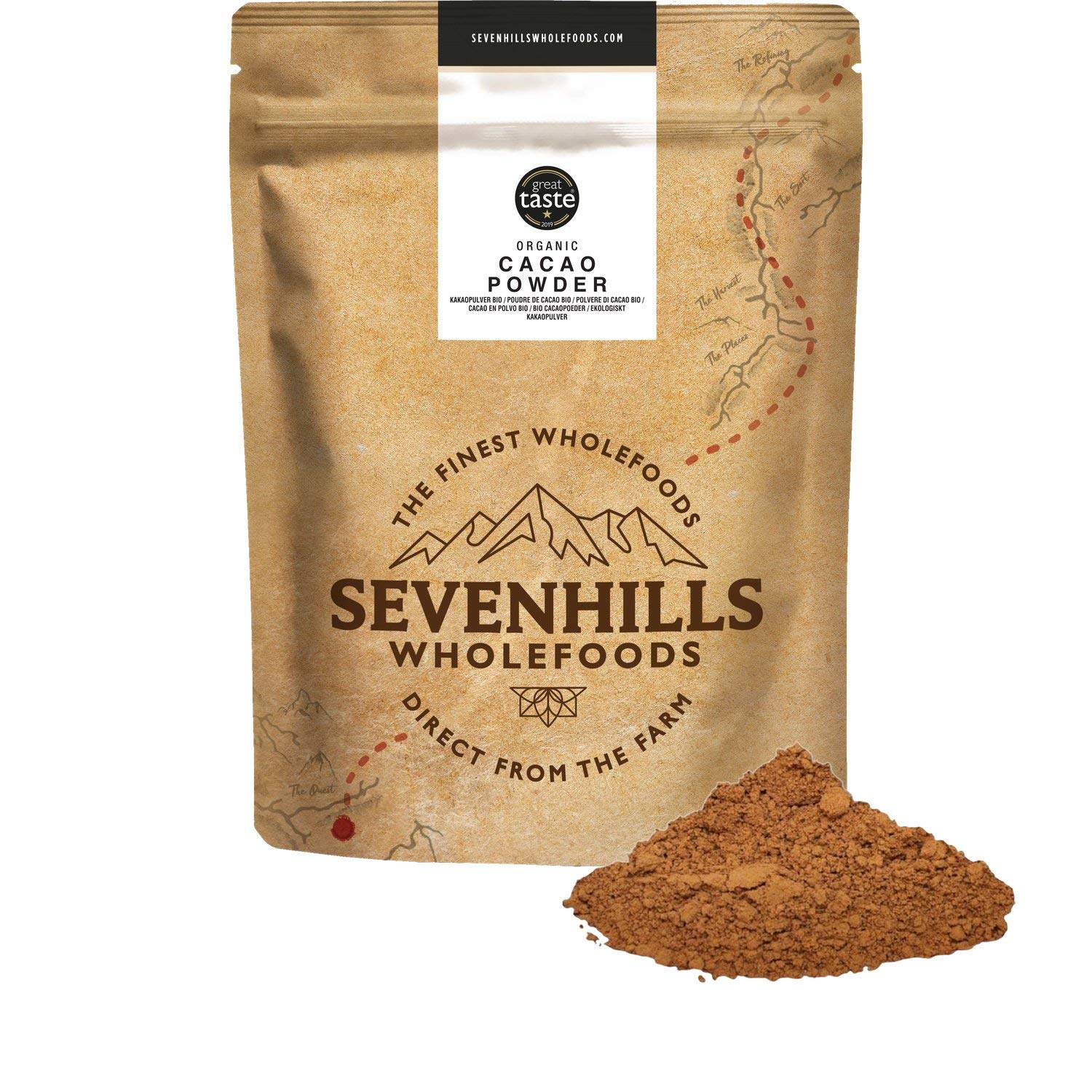 Buy Sevenhills Wholefoods Organic Cacao Powder 1kg PINK SUN Raw Organic ...