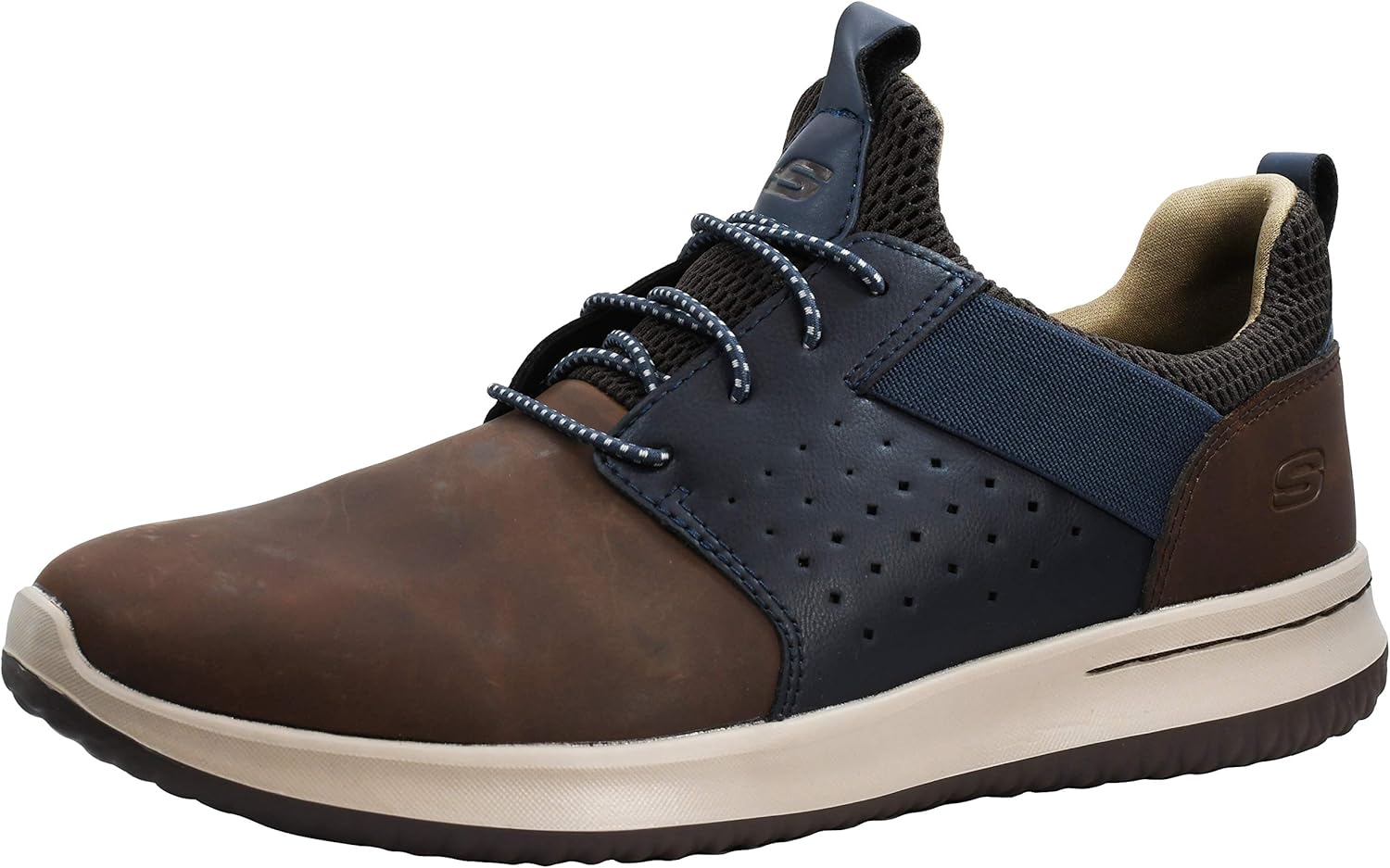 Skechers Men's Delson-Axton Sneaker 6 Dark Brown