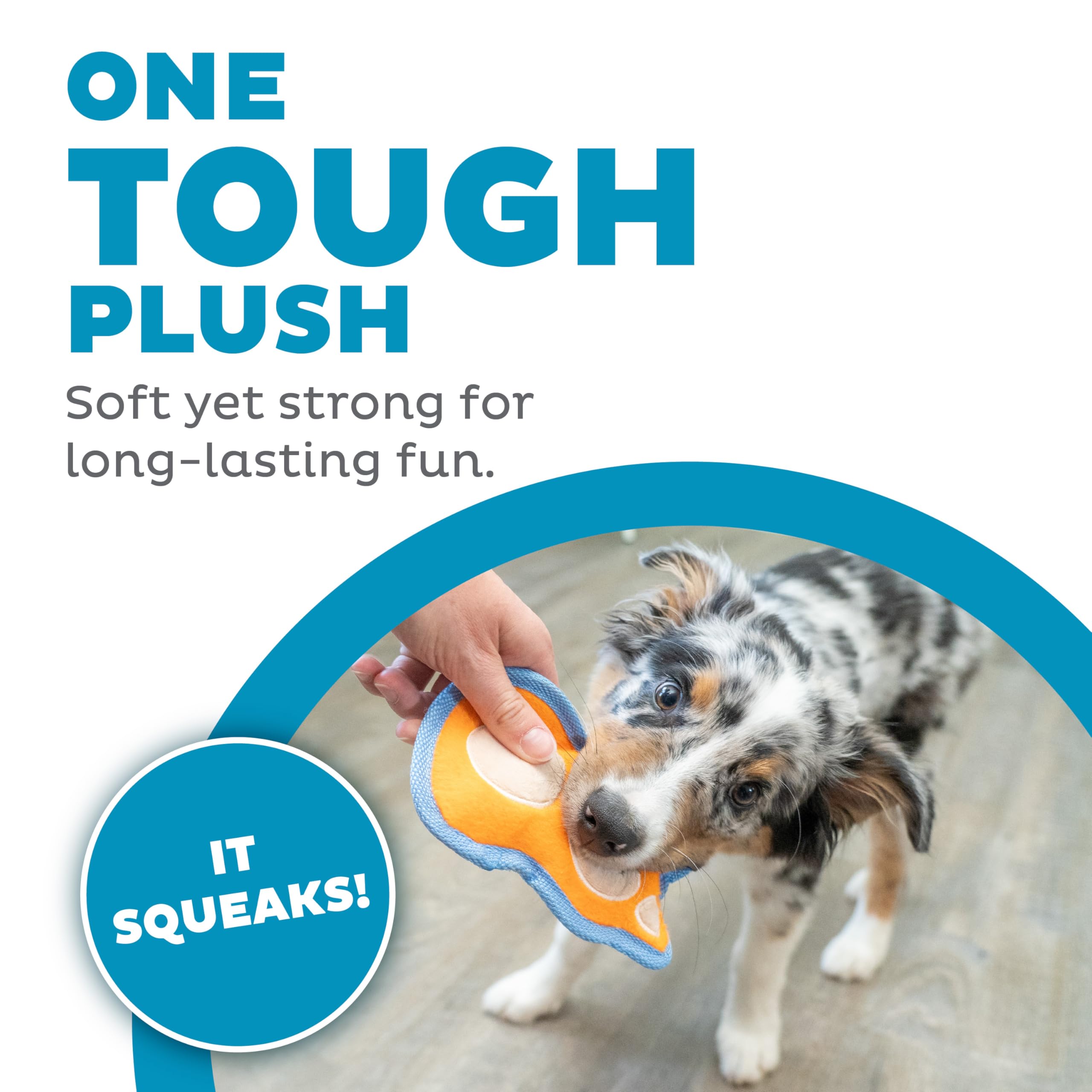 Petstages Mini Orka & Fuchs Hundespielzeug – 2er-Pack Mit Dental-Kau-Spielzeug Und Robustem Plüschtier