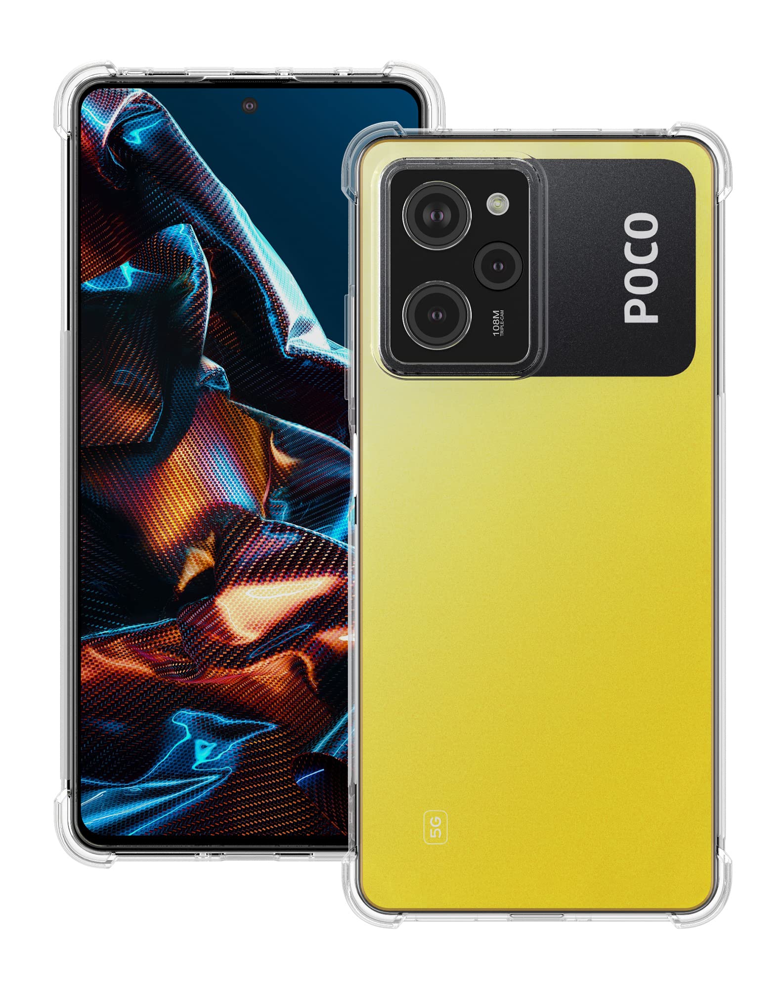Lustree Silicone Plain Flexible [Bumper] Transparent Back Cover For Poco X5 Pro 5G, Transparent (B0BWMZKTNJ) Amazon Price History, Amazon Price Tracker