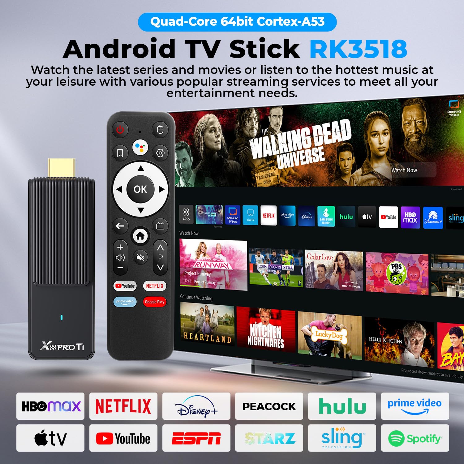 Amazon.com: Android TV Stick 14.0, 2025 4K TV Stick 2GB RAM 16GB