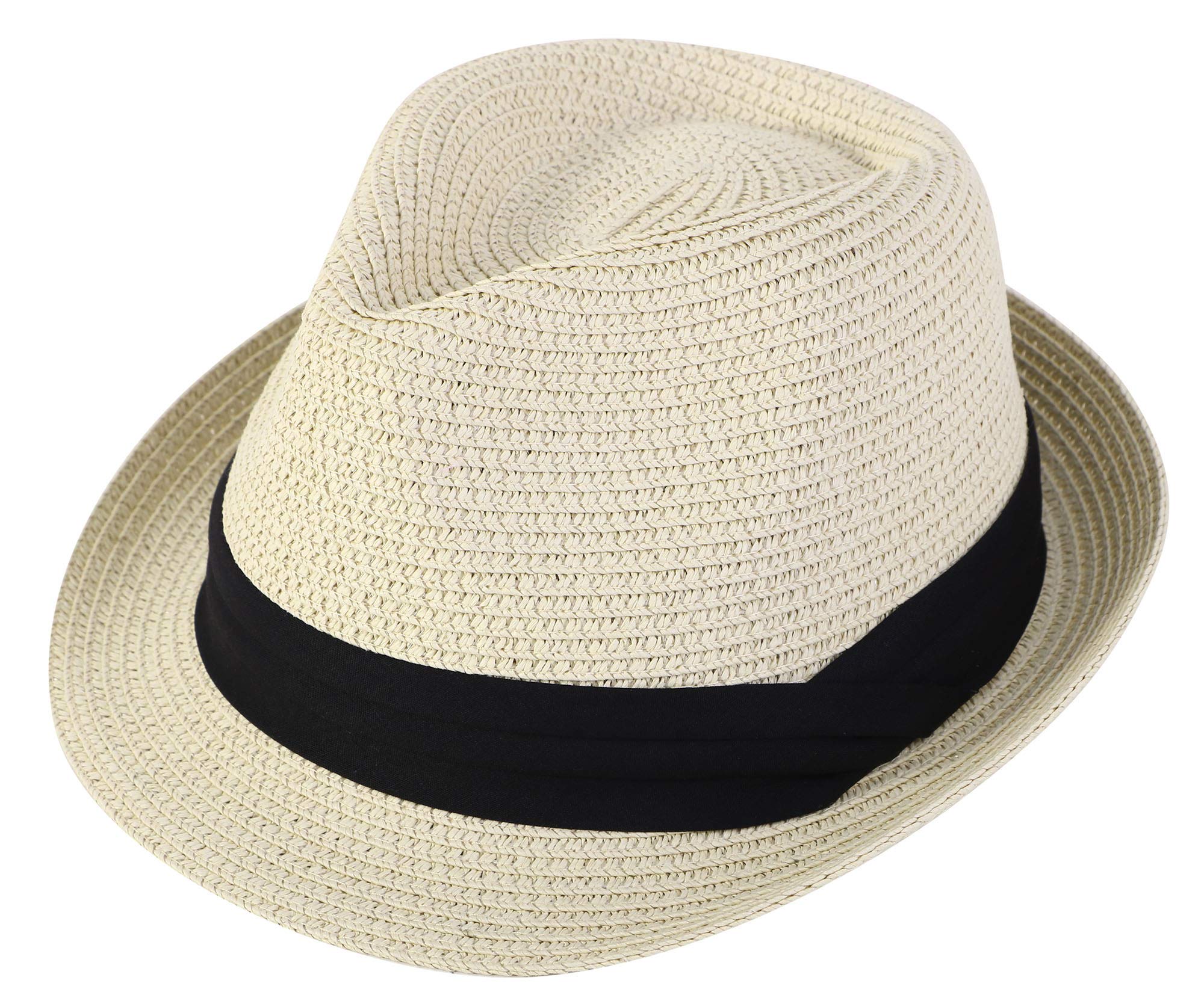 SimplicityFedora for Men Women Unisex Men's Women's Classic Manhattan Structured Gangster Trilby Fedora Hat