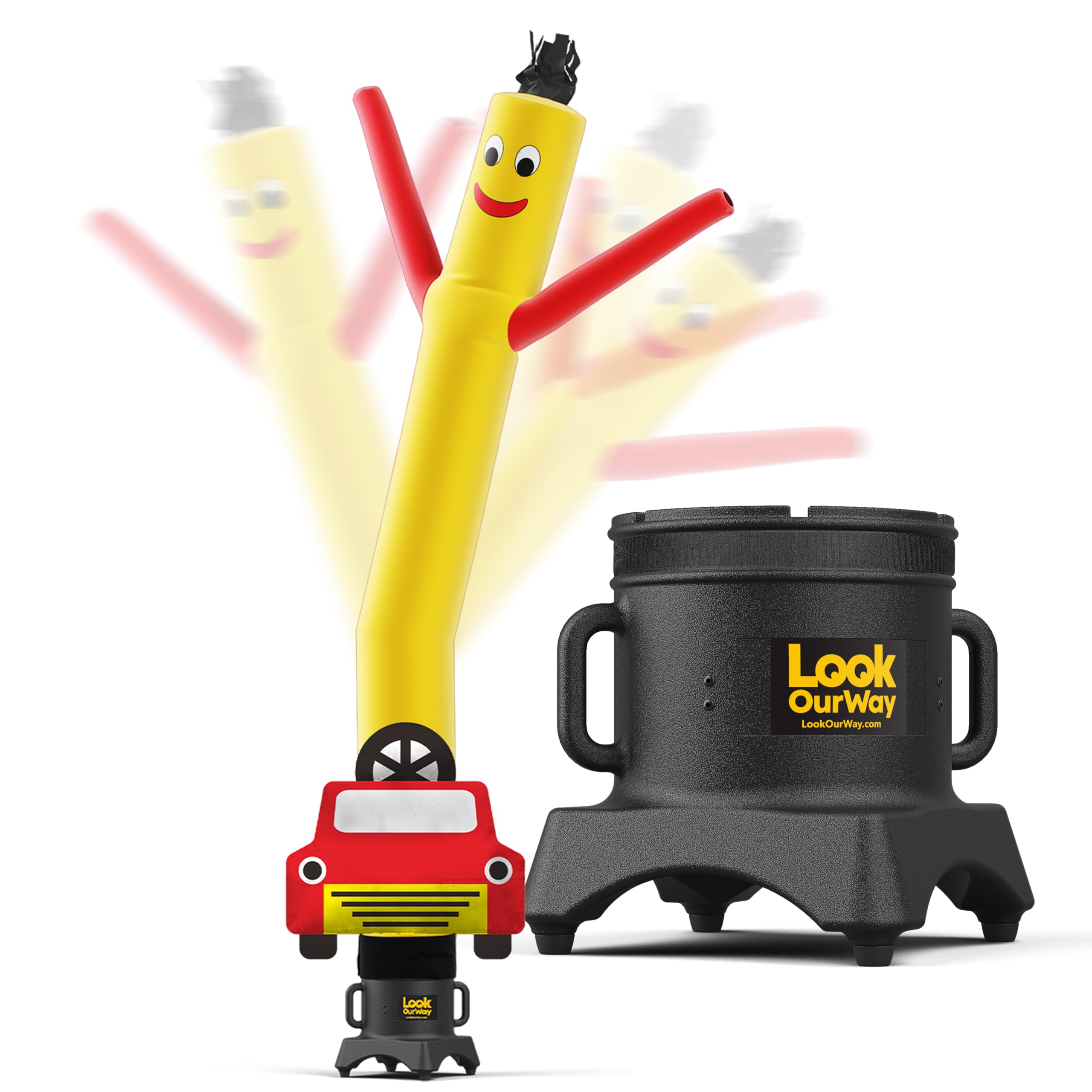 Air Dancers Inflatable Tube Man Set - 10ft Tall Wacky Waving Inflatable Dancing Tube Guy with 12-Inch Diameter Blower for Business Promotion - Car Shape