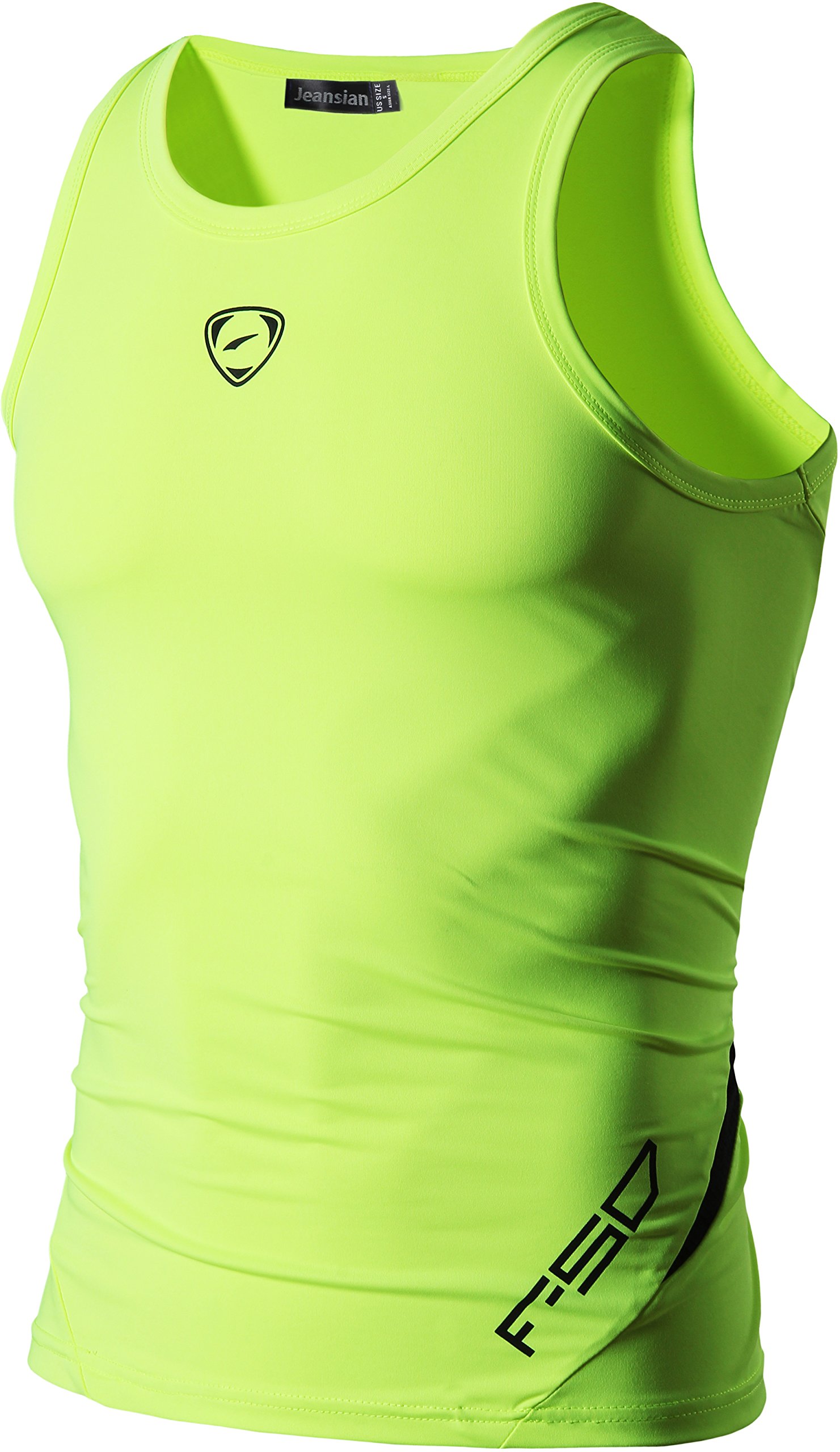 jeansian Mens Sport Sleeveless Tee Shirt Beach Tank Tops Tanktops Fitness Workout Vest LSL3306