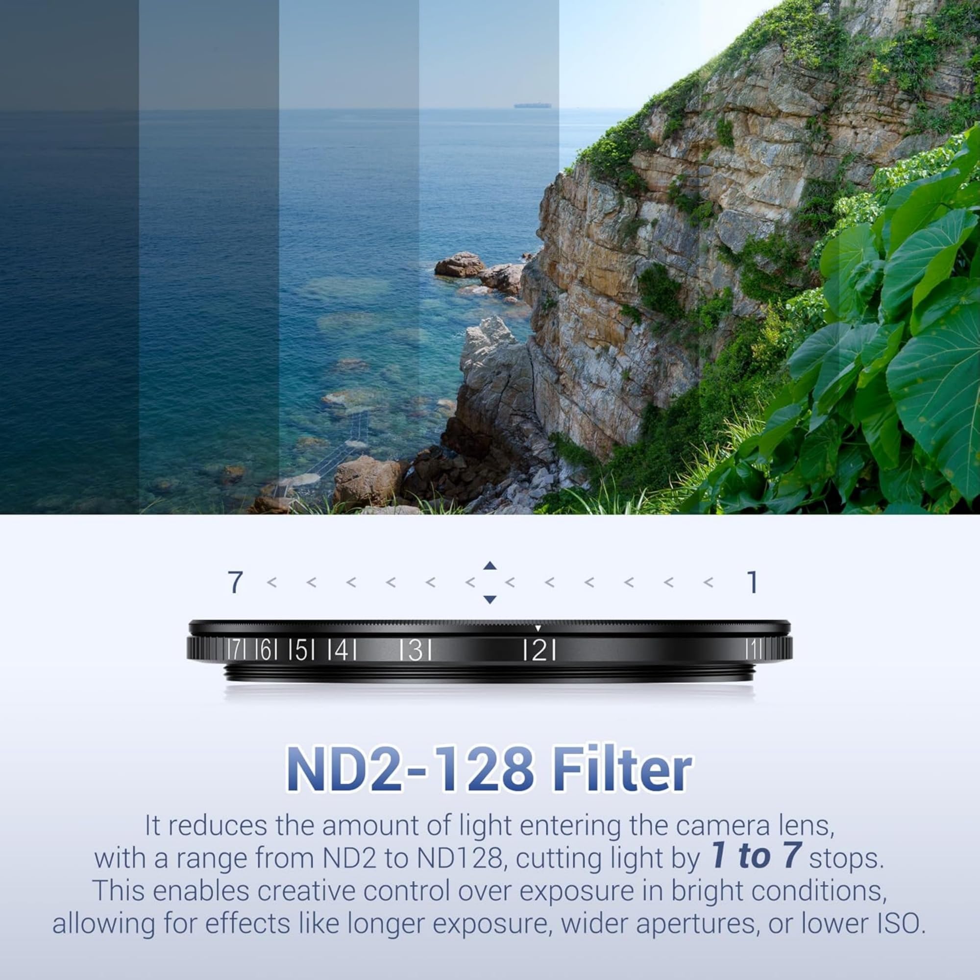 Filtro ND aggiornato da 67 mm per iPhone 17, adattatore magnetico per filtro obiettivo con filtro ND variabile ND2-128 per iPhone 17 16 15 14 Pro Pro Max Plus, supporto per filtro obiettivo del