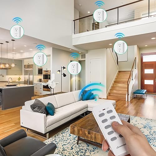 Miniatura 8 de DEWENWILS Remote Control Outlet Plug Wireless On Off Power Switch, Programmable Remote Light Switch Kit, 100ft RF Range, Compact Design, ETL Listed