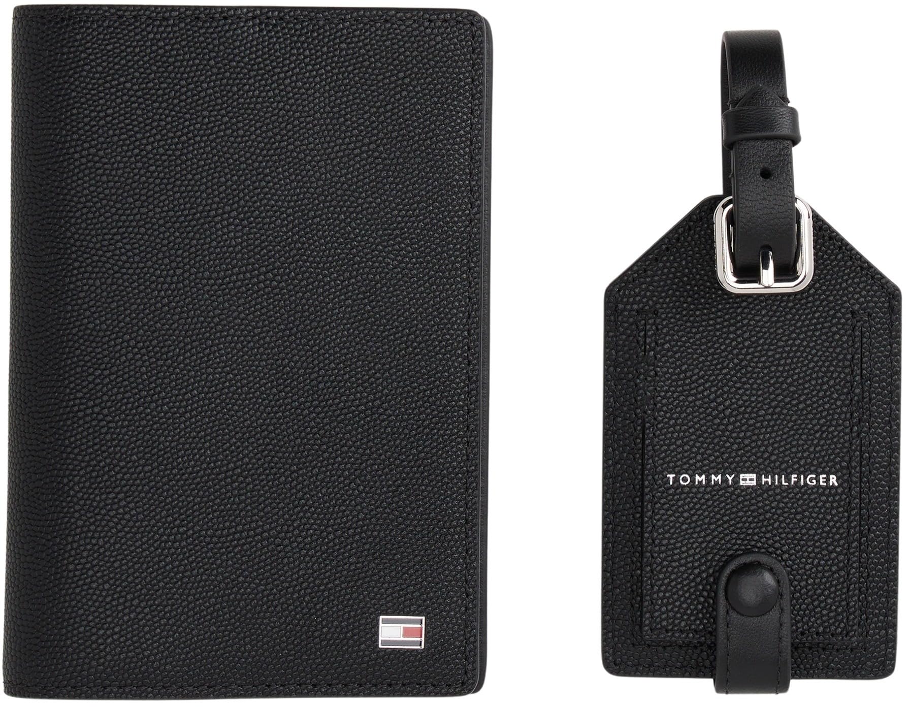 Tommy Hilfiger Soporte para Pasaporte y Etiqueta AM0AM13606 para Hombre, Color Negro (Negro), Talla única