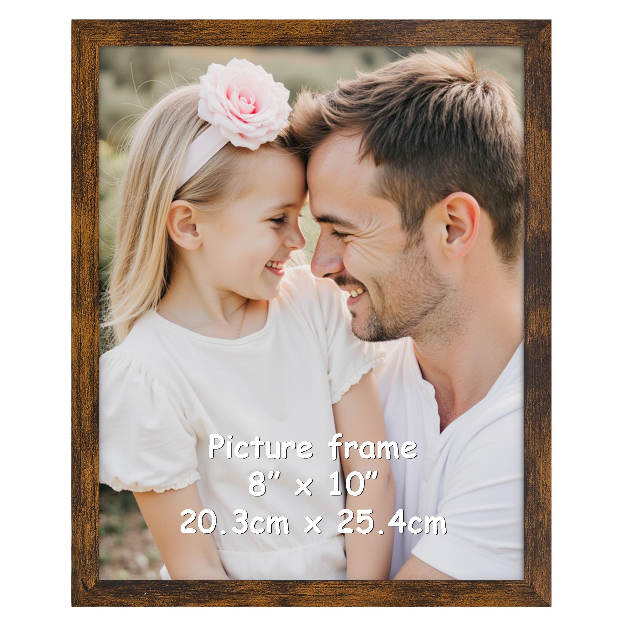Ditwis 8x10 Photo Frame Brown, Classic Picture Frame for Living Room, Bedroom and Office, Wall or Desktop Display, Vertical or Horizontal