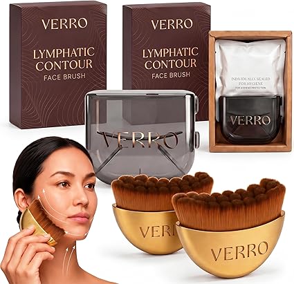 VERRO Lymphatic Face Brush Set (2 Pack) – Facial Dry