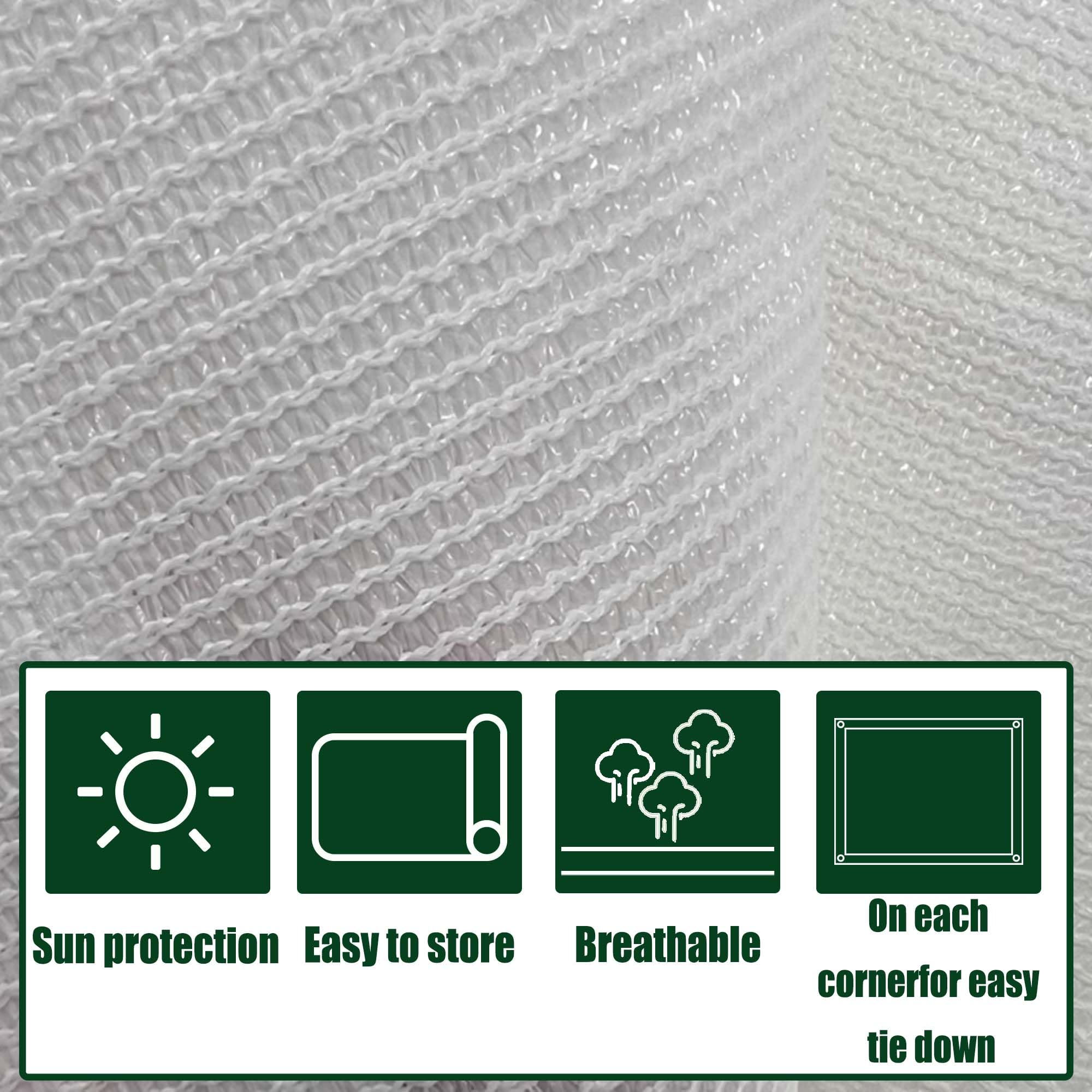 Voile Ombrage 2.4 x 7 m Vent et Perméable à l'eau Toile d'ombrage Jardin Exterieur avec Œillets Plusieurs Tailles pour Jardin, Terrasse, Balcon, Camping, Pergola, Jaune Sable