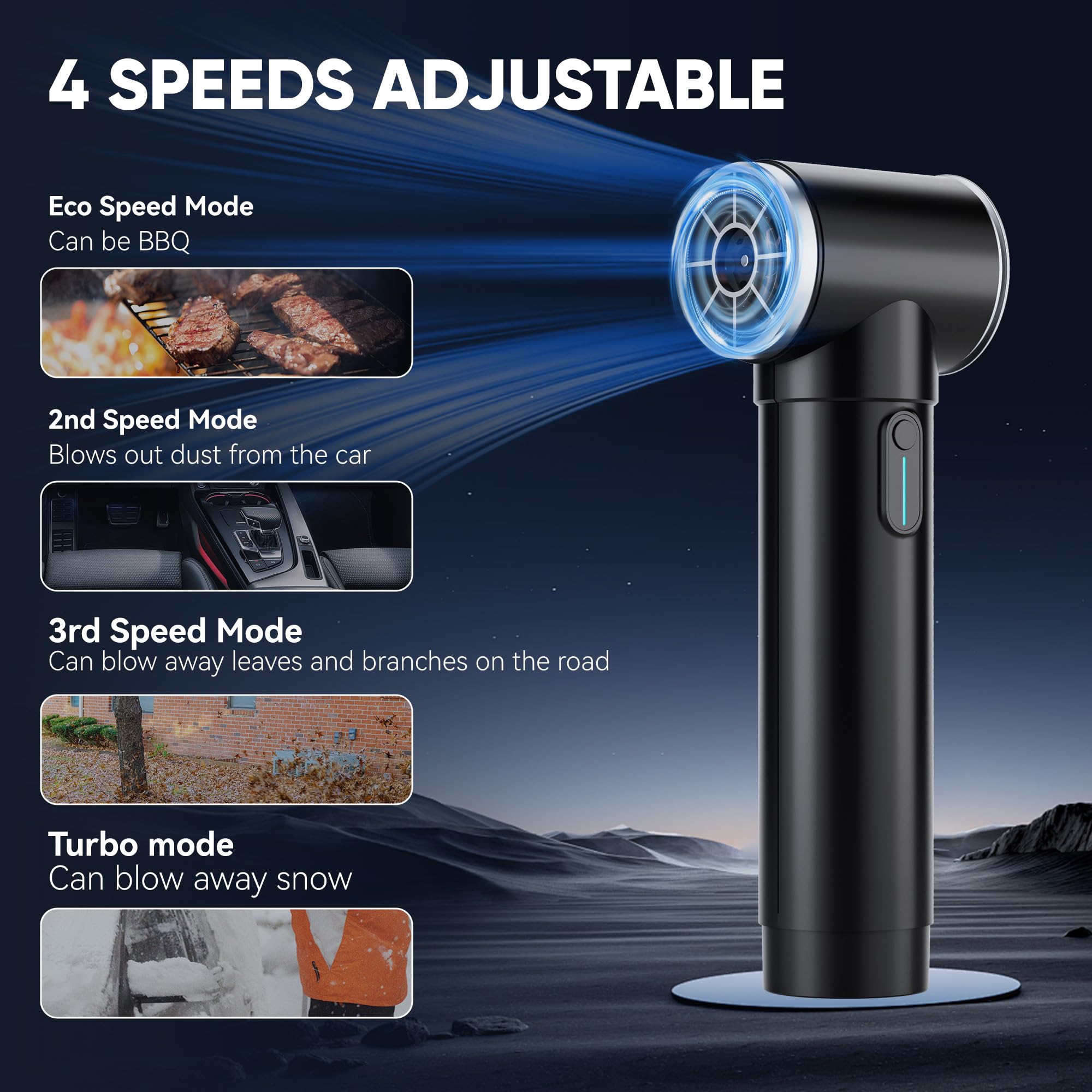 Souffleur 18v Turbo Jet - Vitesse Max. Soufflerie 145 Km/h - Débit Air