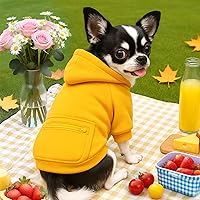 Vista 6 de Petcare Sudaderas con capucha básicas para perros pequeños, medianos y grandes, gatos, ropa para cachorros, suéteres de felpa suaves y cálidos