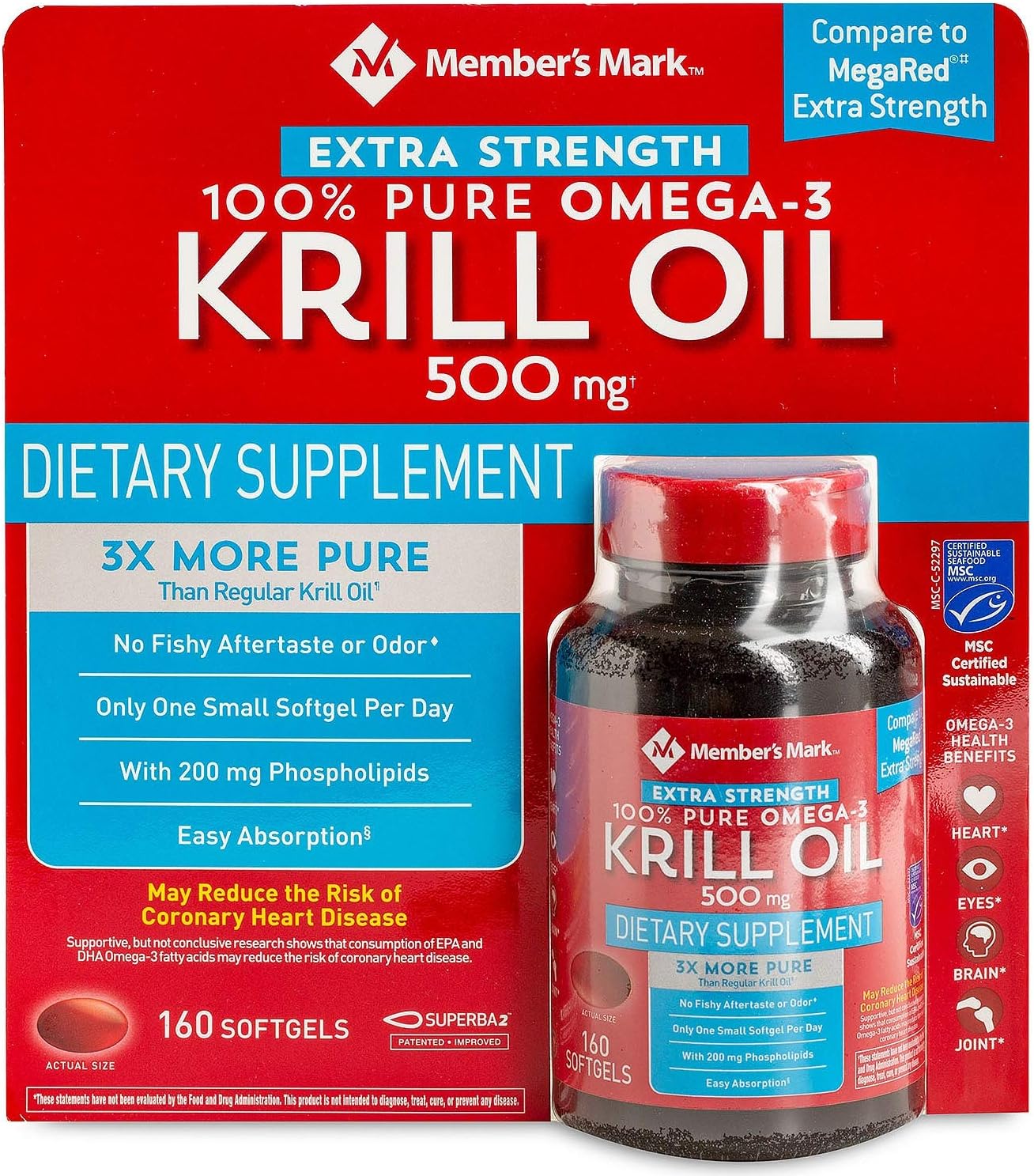 Member's Mark Extra Strength Omega3 Krill Oil 500 mg