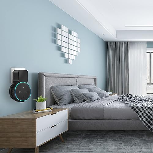 Miniatura 7 de Haioulun Soporte de pared Echo Dot, soporte de pared para altavoz Tienda Echo Dot de 3 generación, soporte de gestión de cables para Echo dot 3,
