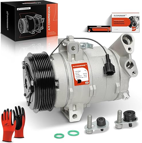 A-Premium Compresor de aire acondicionado de CA con embrague compatible con Nissan NV1500 NV2500 NV3500 4.0L 2012-2021, Pathfinder 4.0L 2005-2012