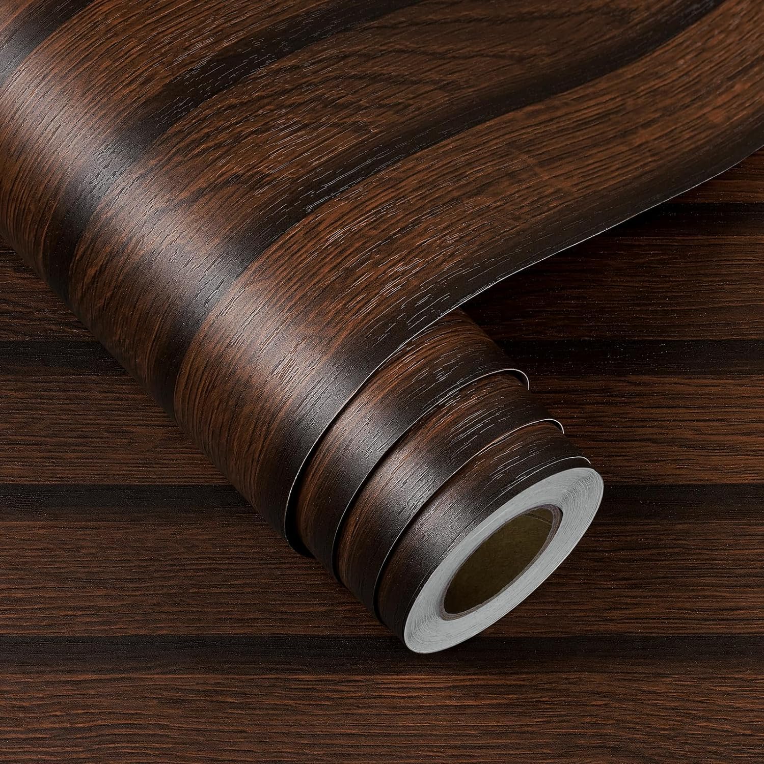 Vintage Brown Wooden Panel Effect Self Adhesive Wallpaper