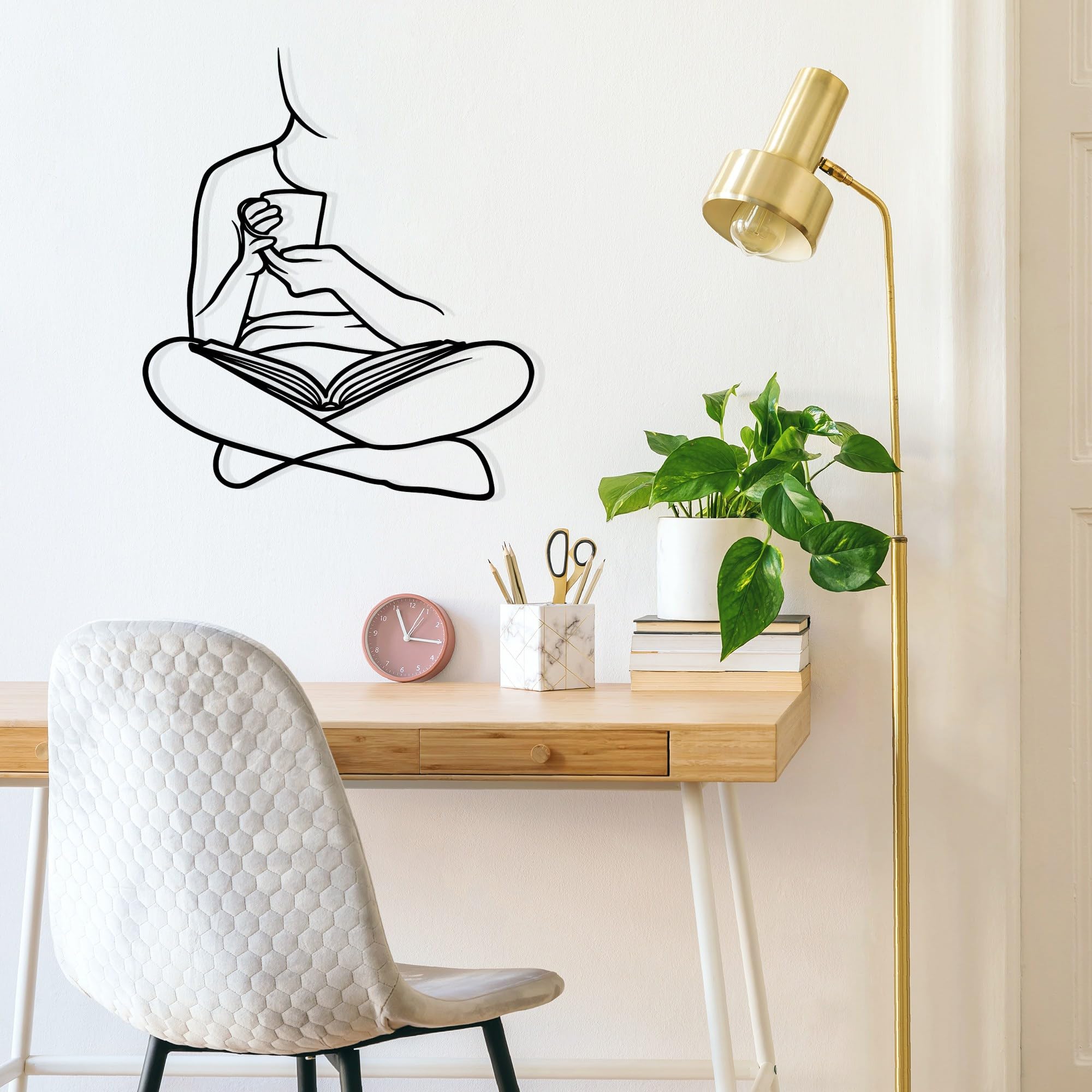 Stylish Black Decorative Metal Wall Accessory, 44.5 x 52 cm, 100% Metal, 1.2 mm Thickness, Perfect for Modern Home Decor & Office Spaces