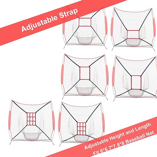 Miniatura 3 de Objetivo Strike Zone para red de béisbol y softbol, objetivo de práctica para lanzamiento, golpeo, bateo y atrapada, ayudas de entrenamiento para