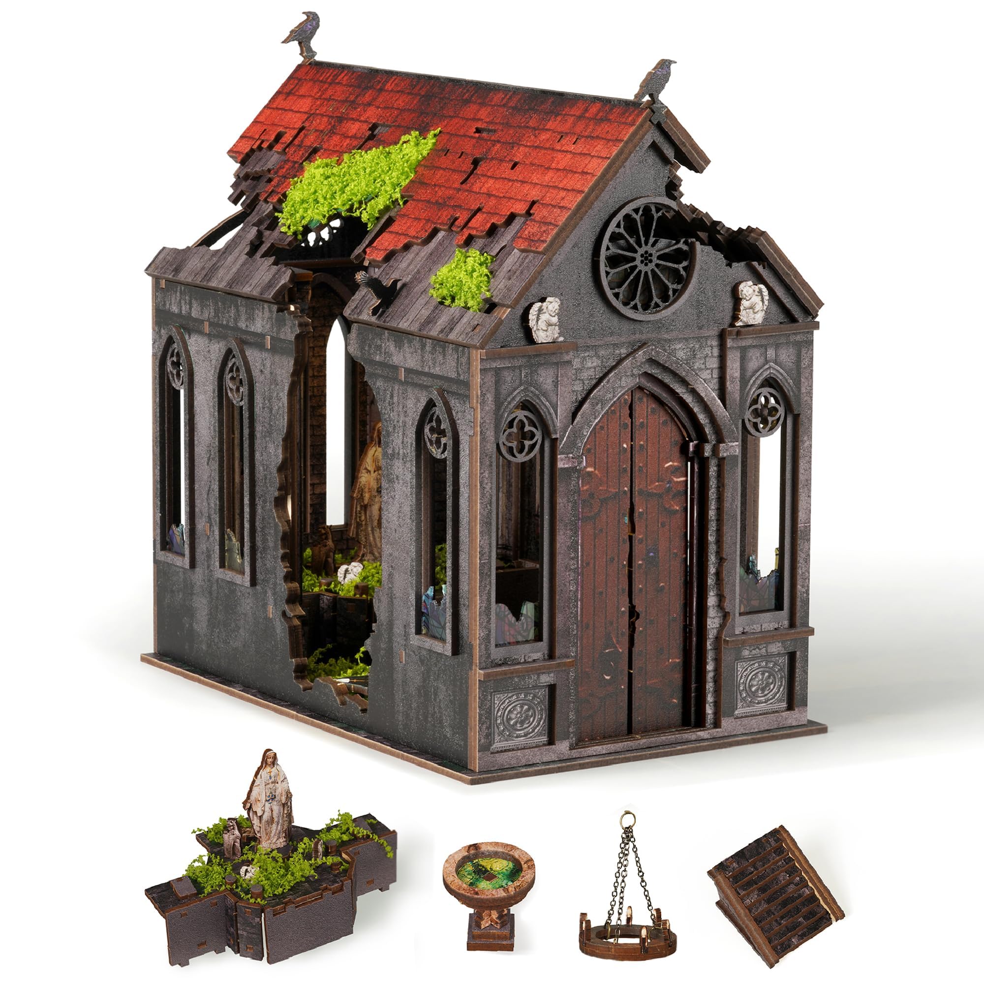 Amazon.com: Lost Cathedral Book Nook Kit – 254-Piece 3D Wooden