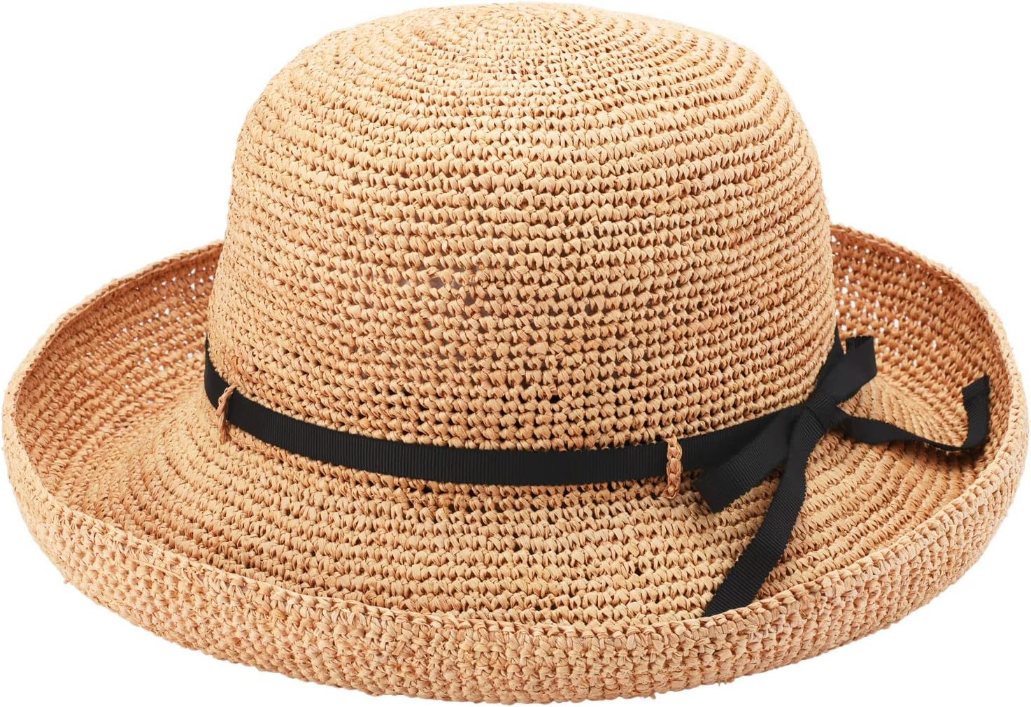 【新品未使用♪】高級 エリックジャヴィッツ　女優帽　麦わら帽子 ERIC JAVITSエリックジャビッツ サンバイザー UPF 50+麦わら帽子 ERIC