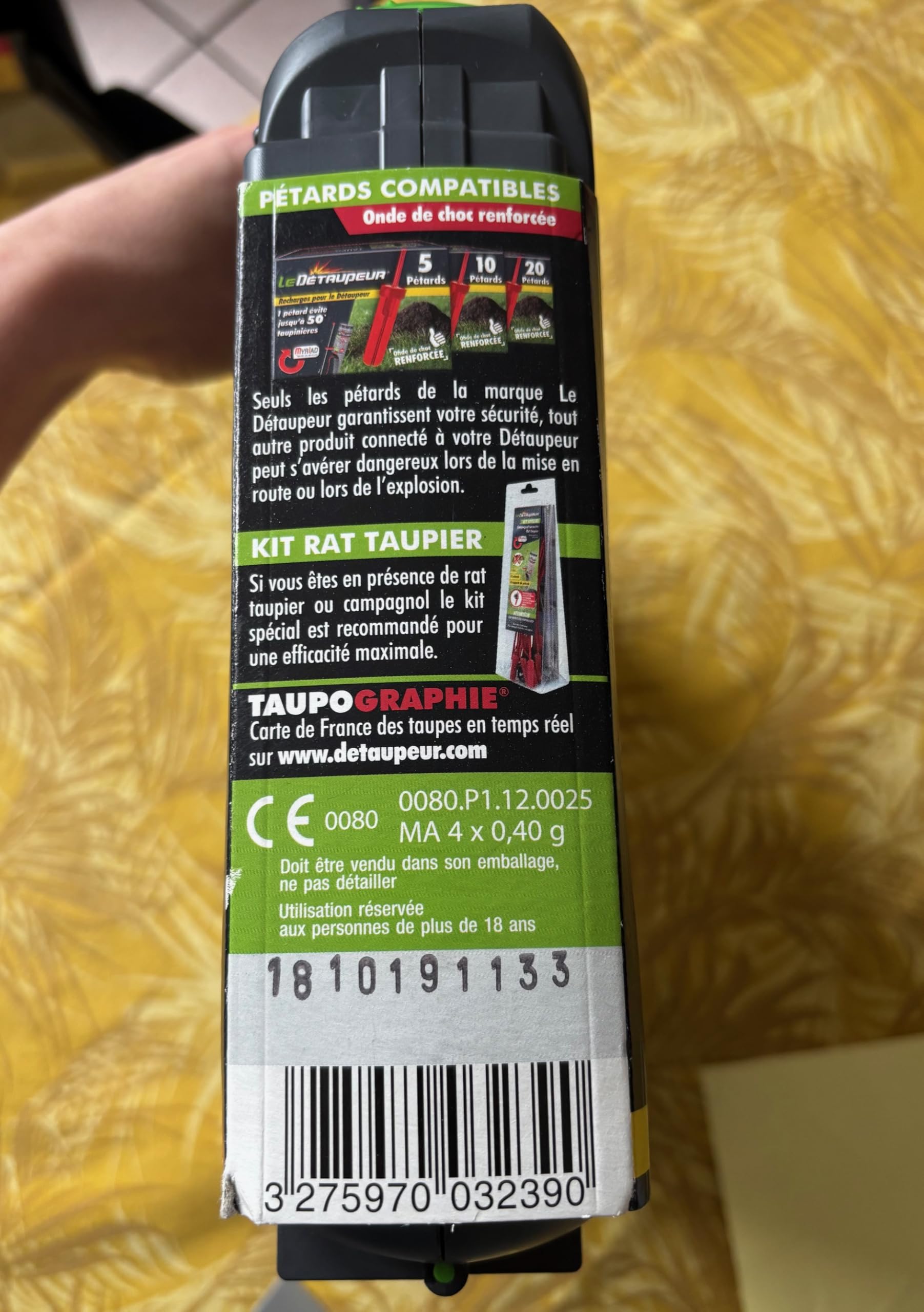 Valisette Detaupeur MYRIAD avec 1 appareil/4 pétards
