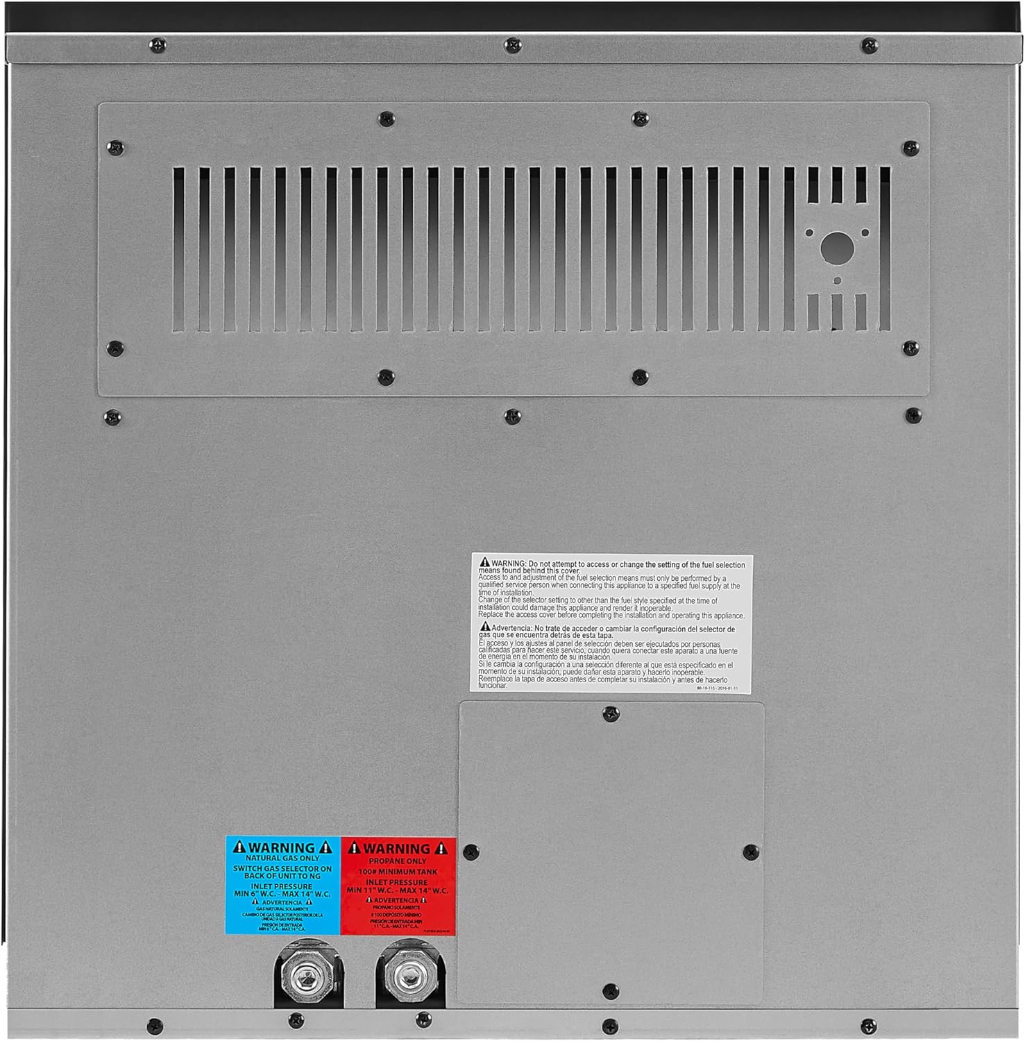 38.5 in. Dual Fuel Platinum Oak Vent Free Fireplace System 26,000 BTU