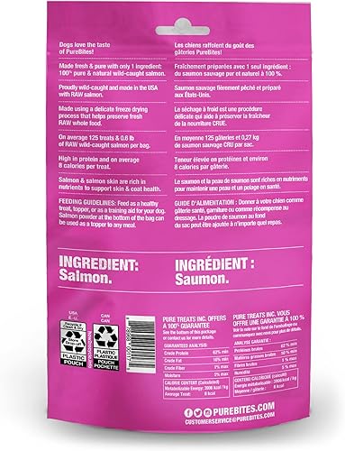Miniatura 3 de Purebites Golosinas liofilizadas para perros de salmón