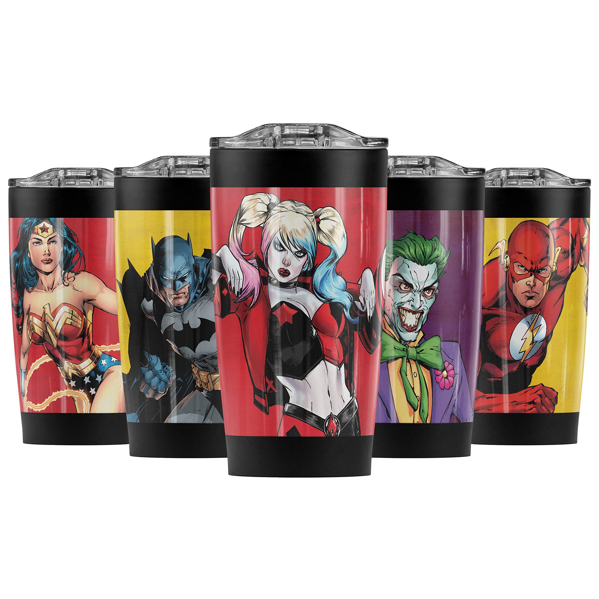 Logovision Harley Quinn Character Stainless Steel Tumbler 20 oz Coffee Travel Mug/Cup, Vacuum Insulated & Double Wall with Leakproof Sliding Lid | Great for Hot Drinks and Cold Beverages
