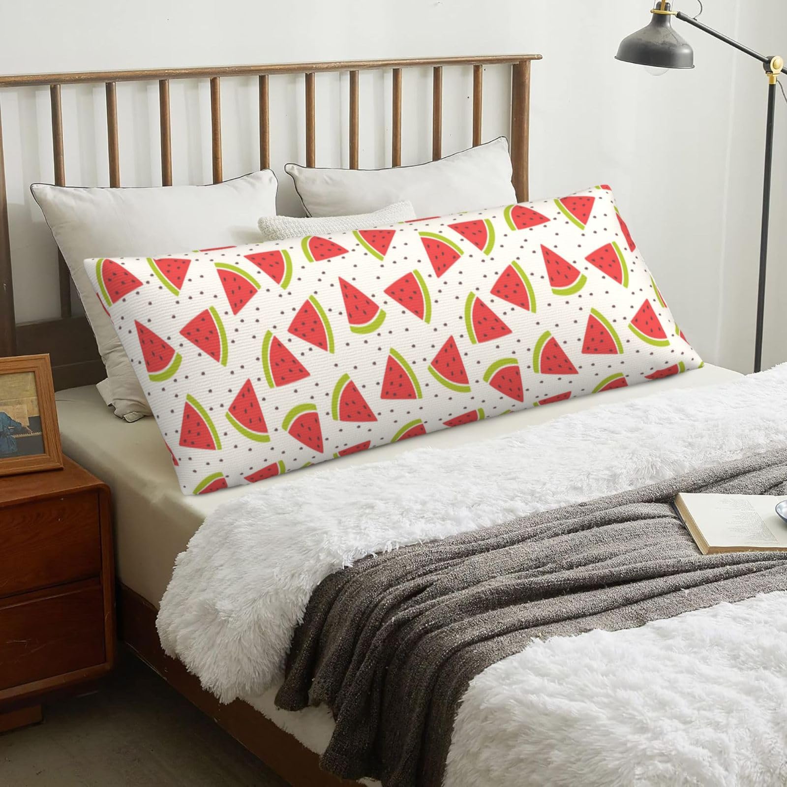 Watermelon Pattern, Body Pillow Cover with Zipper,Long Body Pillowcase 20 x 60 in